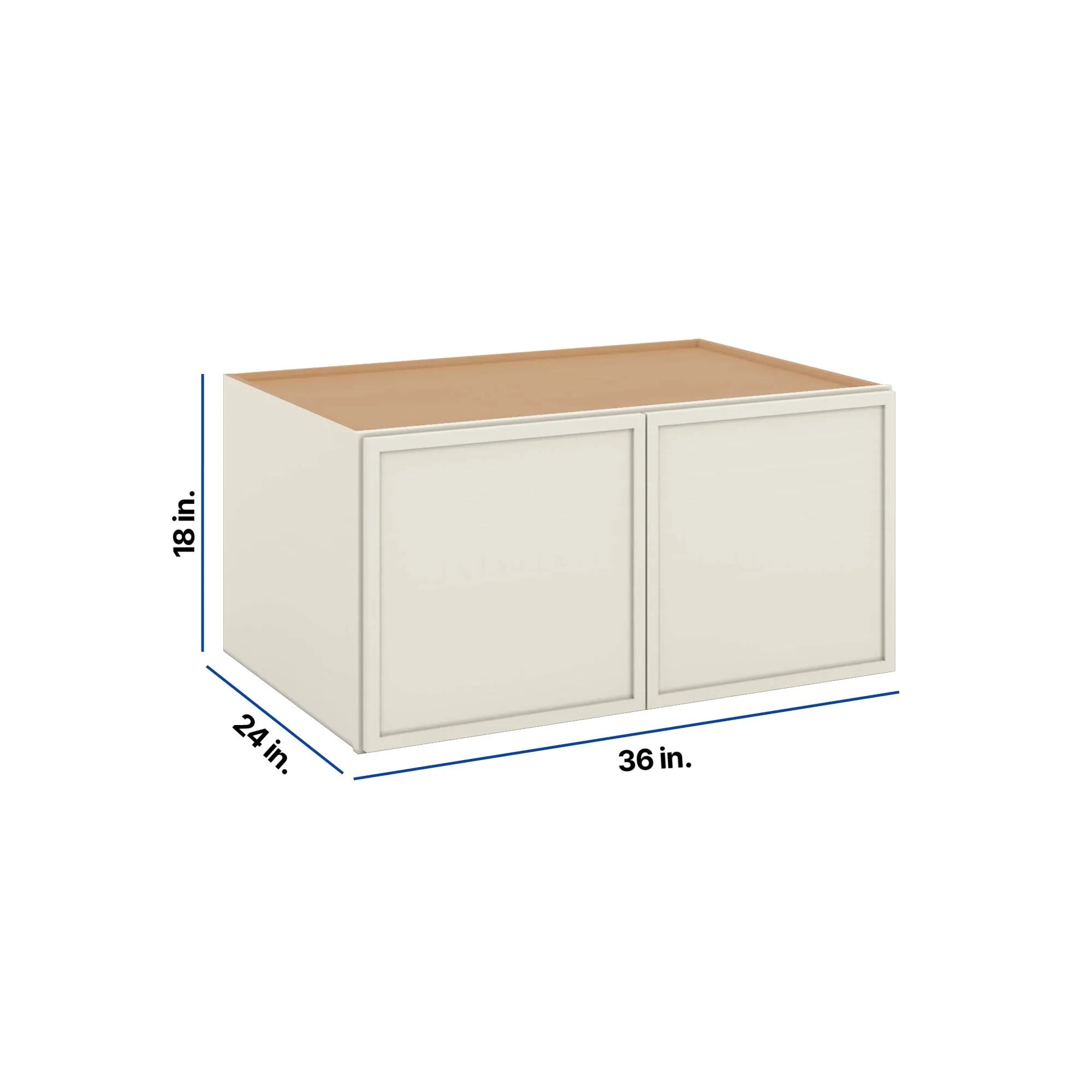 Modernform Cabinet Slim Dove White 36" W X 18" H X 24" D Double Door Wall Cabinet