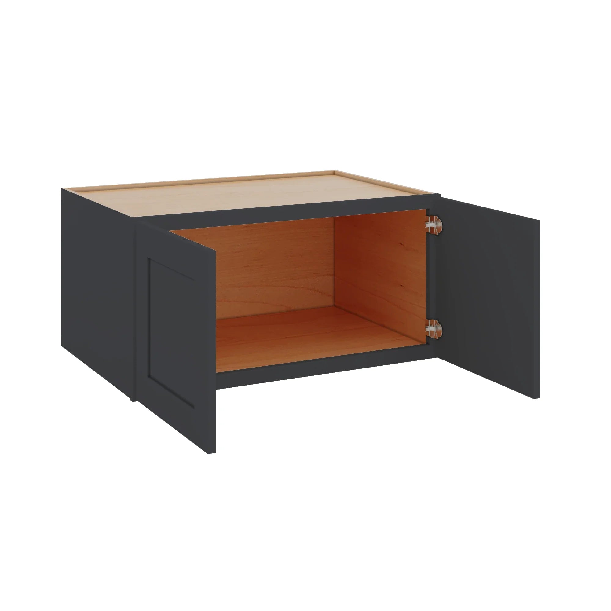 Modernform Cabinet Onyx Black Shaker 36" W X 18" H X 24" D Double Door Wall Cabinet