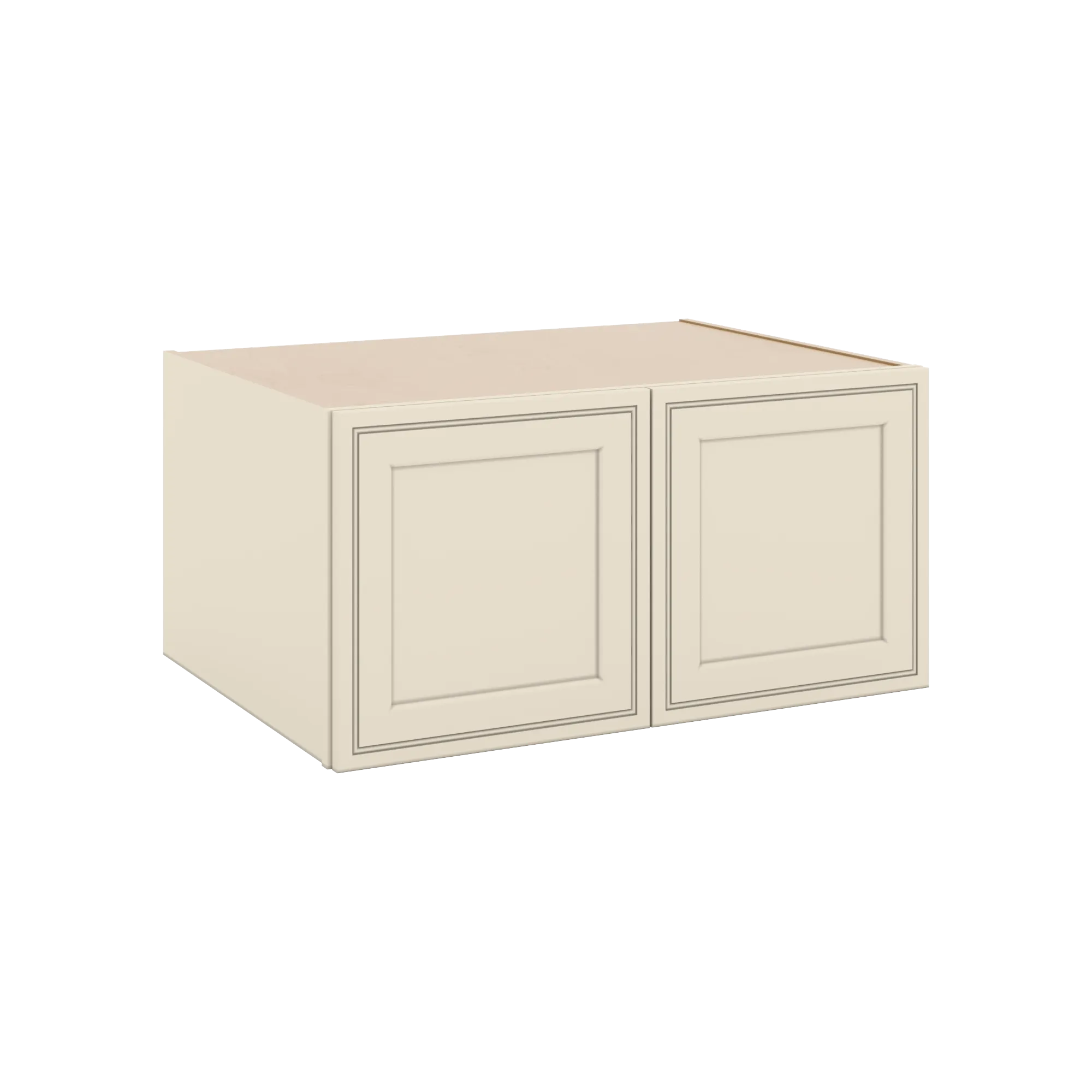 J&K Pearl Glazed H9 Refrigerator Wall Cabinet - 36" W x 18" H x 27" D