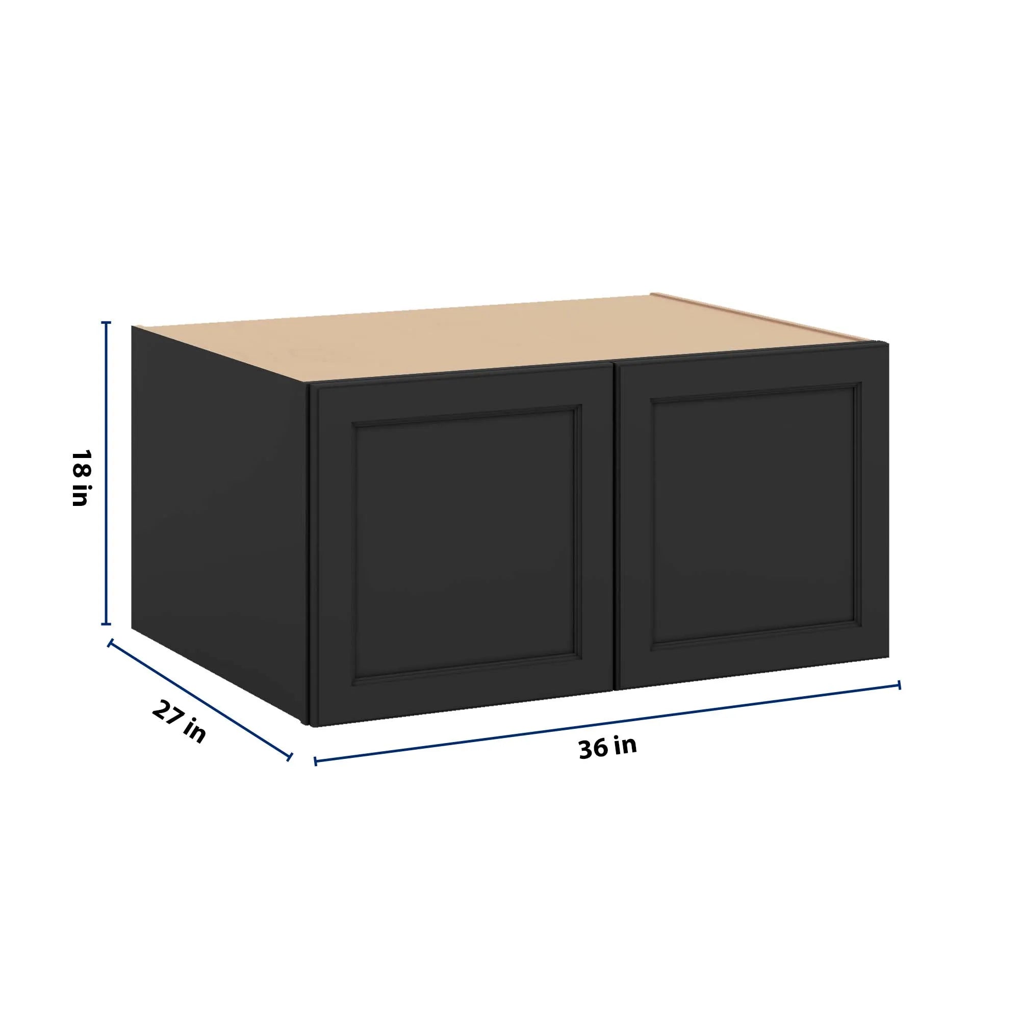 J&K Charcoal E2 Refrigerator Wall Cabinet - 36" W x 18" H x 27" D