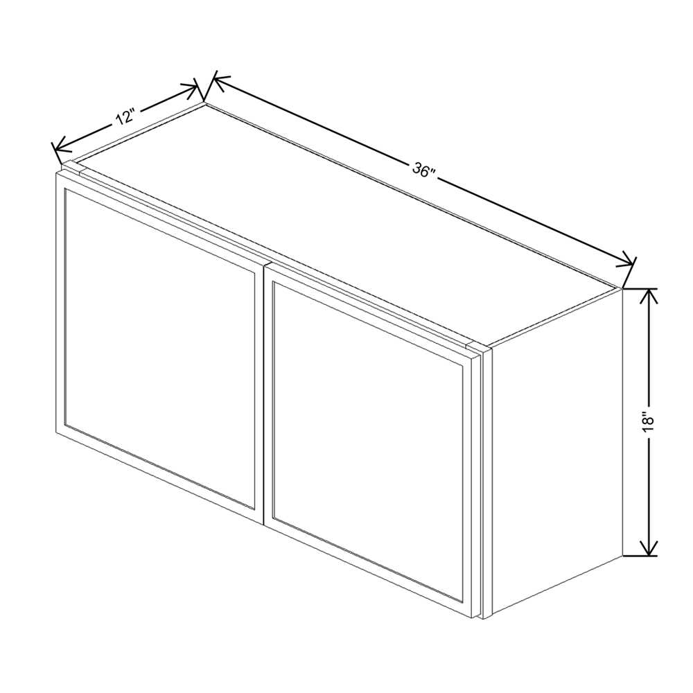 Cubitac Imperial Madison Dusk 36"W X 18"H Wall Cabinet