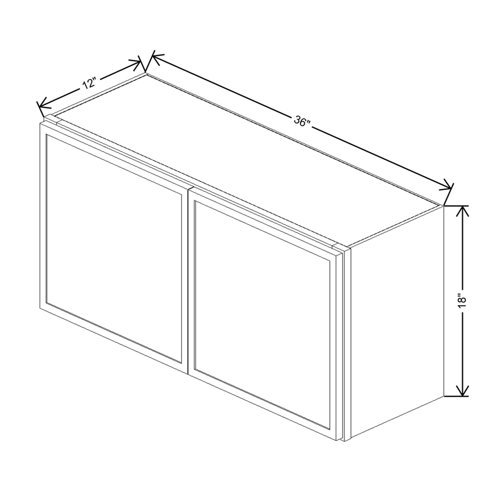 Cubitac Basic Oxford Latte 36"W X 18"H Wall Cabinet