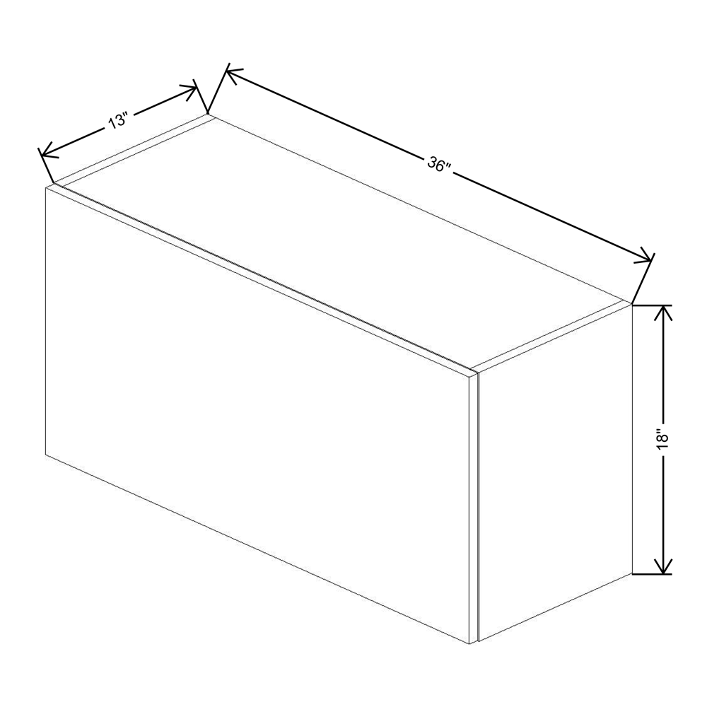 Fabuwood Illume Tuscany Muratti 4 18" High Lift Up Wall