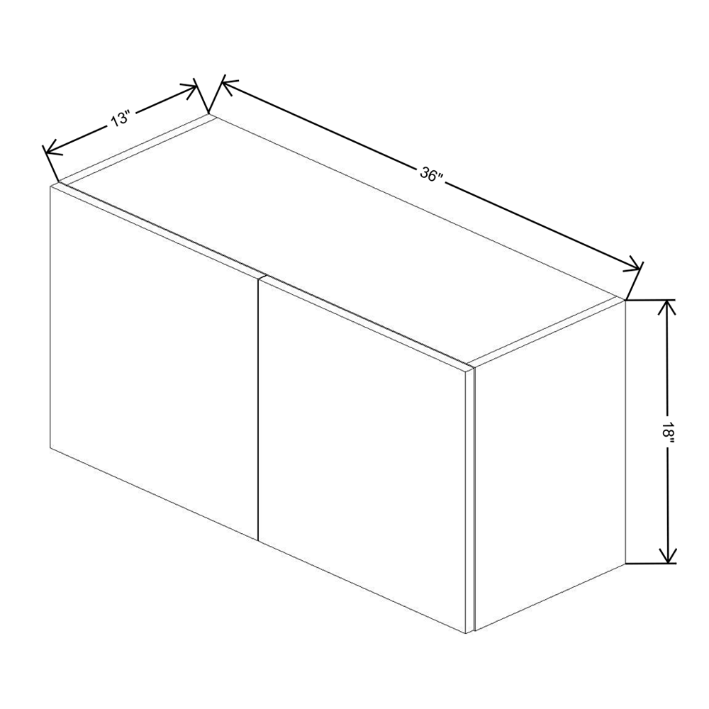 Fabuwood Illume Tuscany Nocce 3  18" High Wall