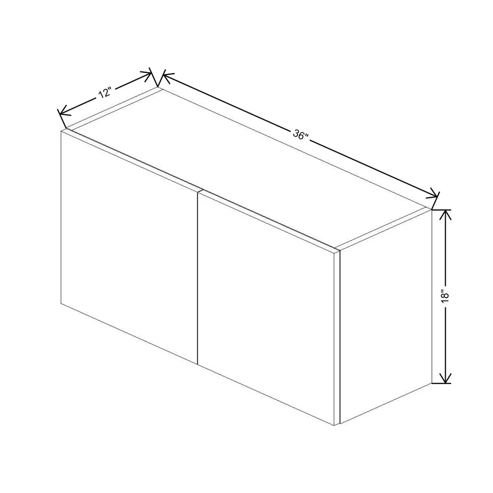 CNC Classic Milano Dune 36" W X 18" H Double Door Wall Cabinet
