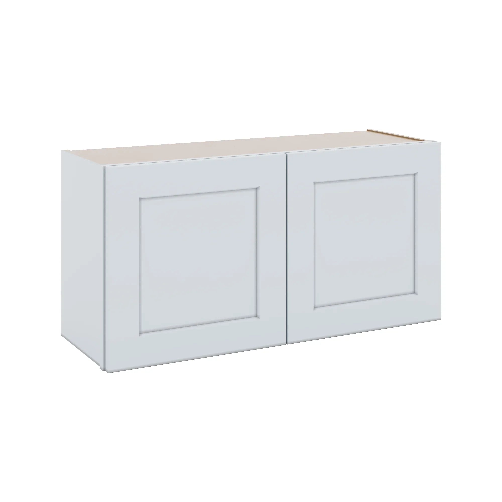 J&K White Shaker S8 Double Door Wall Cabinet - 36" W x 18" H