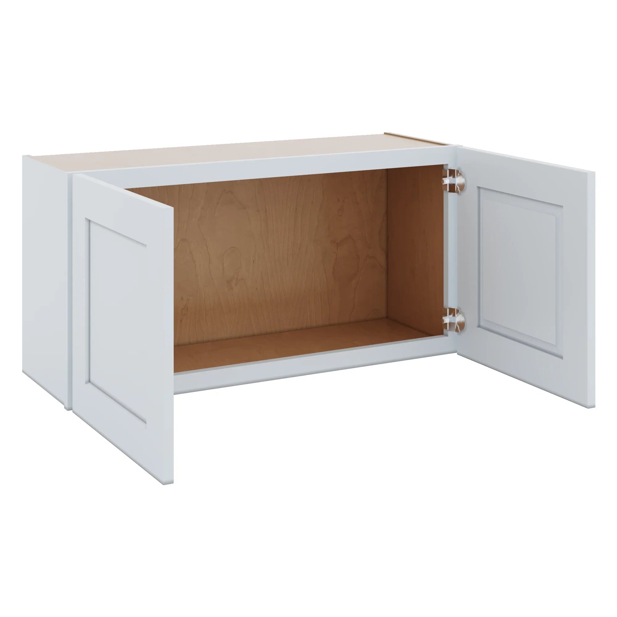 J&K White Shaker S8 Double Door Wall Cabinet   36" W x 18" H