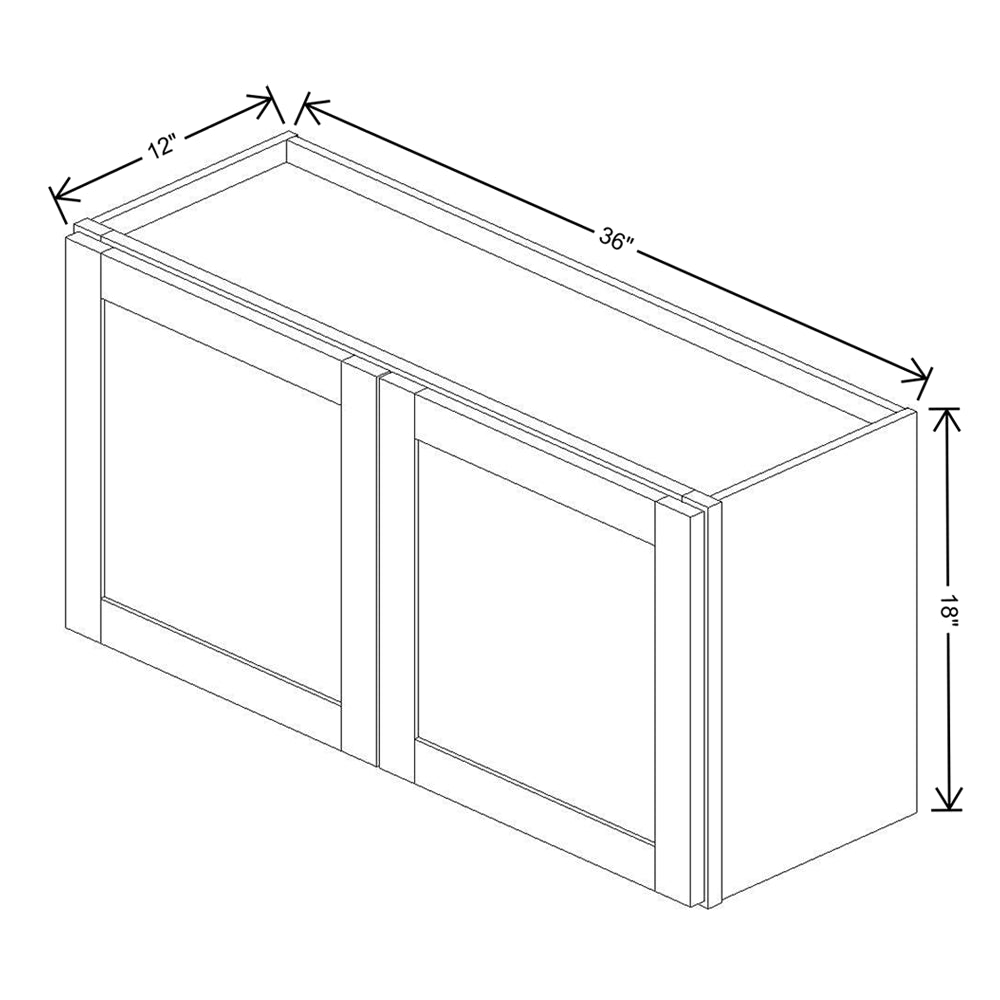 Wolf Classic Dartmouth White Paint 36"W X 18"H Wall Cabinet