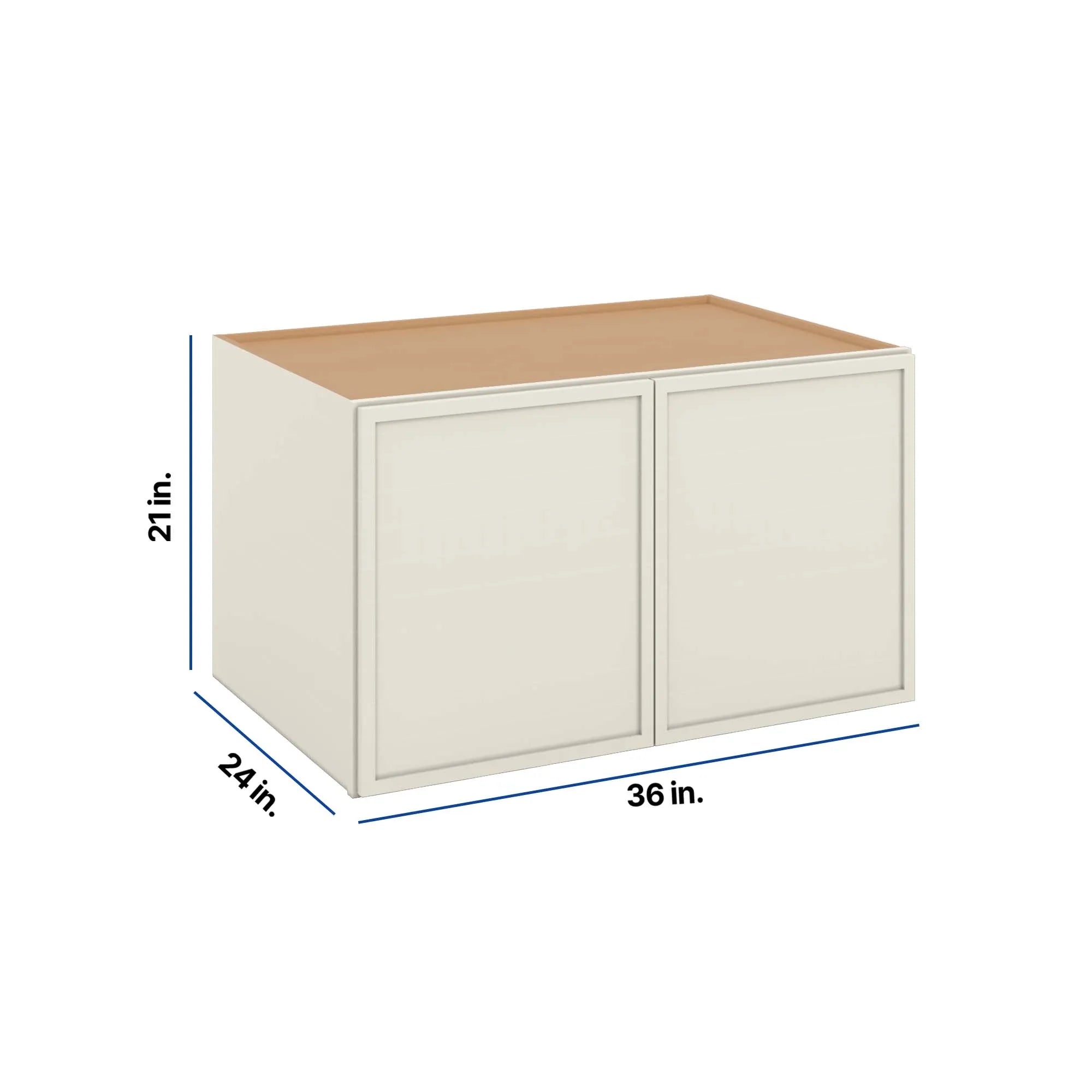 Modernform Cabinet Slim Dove White 36" W X 21" H X 24" D Double Door Wall Cabinet