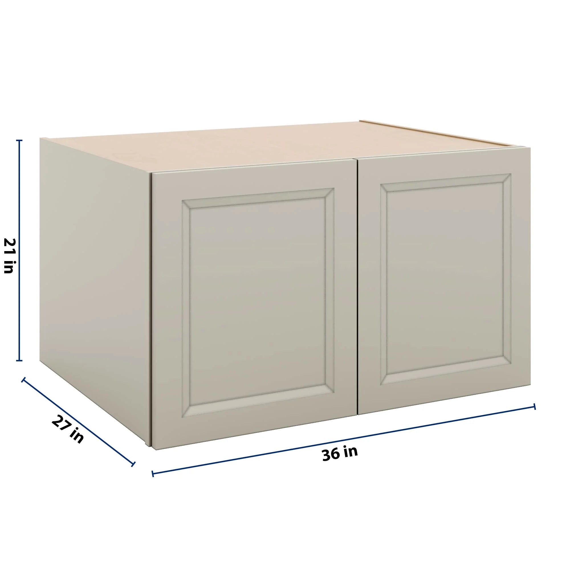 J&K Pebble B6 Refrigerator Wall Cabinet - 36" W x 21" H x 27" D