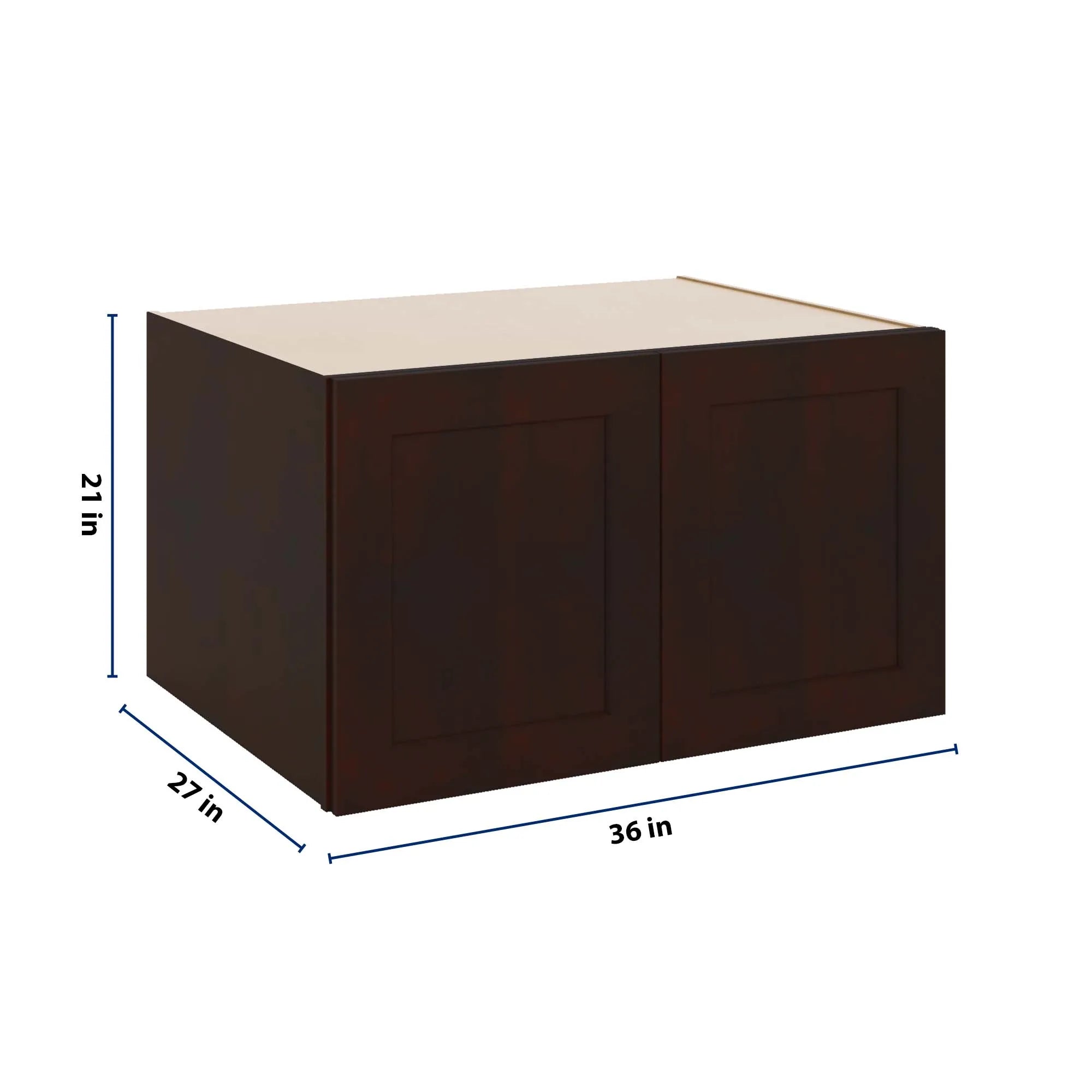 J&K Java Coffee S1 Refrigerator Wall Cabinet - 36" W x 21" H x 27" D