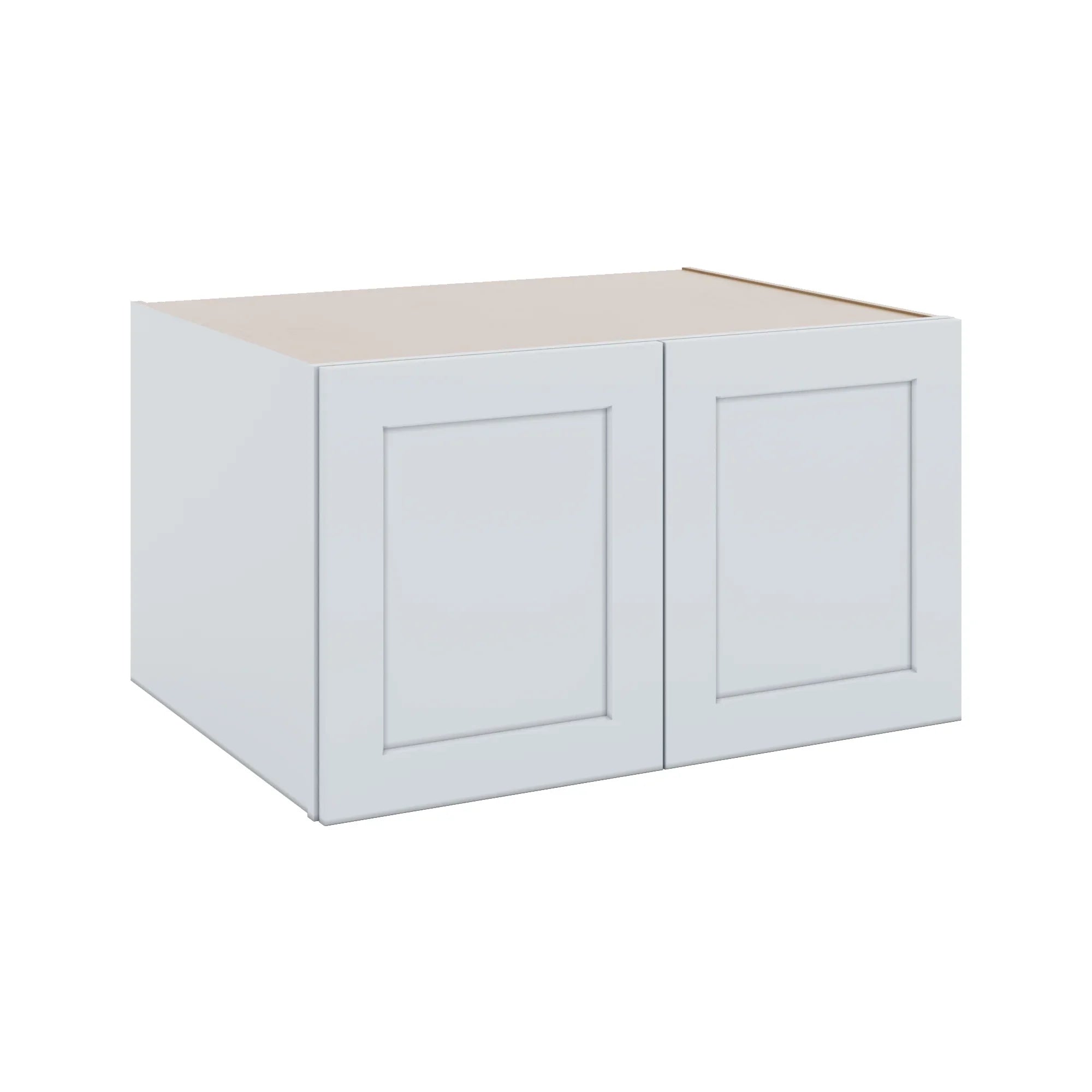 J&K White Shaker S8 Refrigerator Wall Cabinet - 36" W x 21" H x 27" D