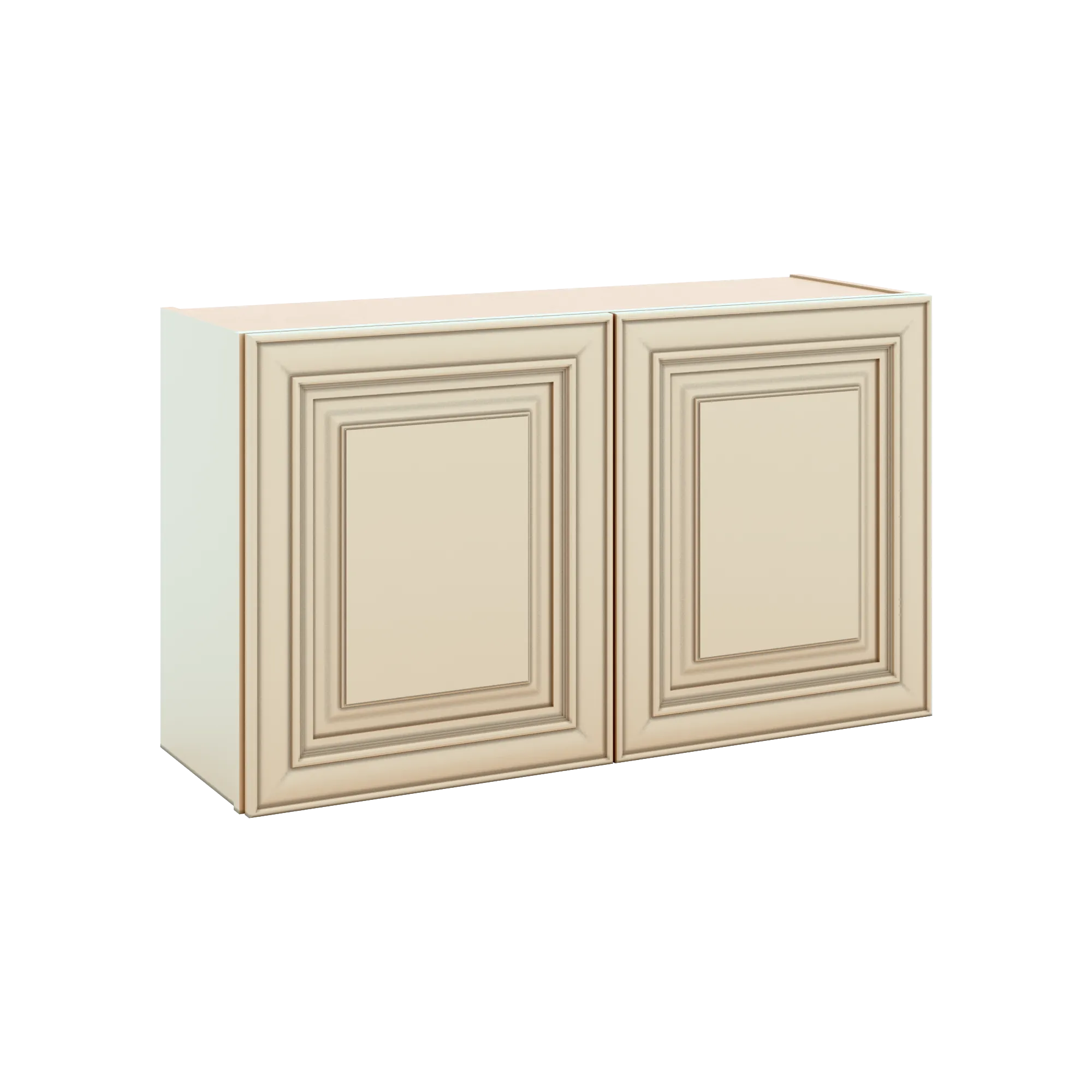 J&K Creme Glazed A7 Double Door Wall Cabinet - 36" W x 21" H