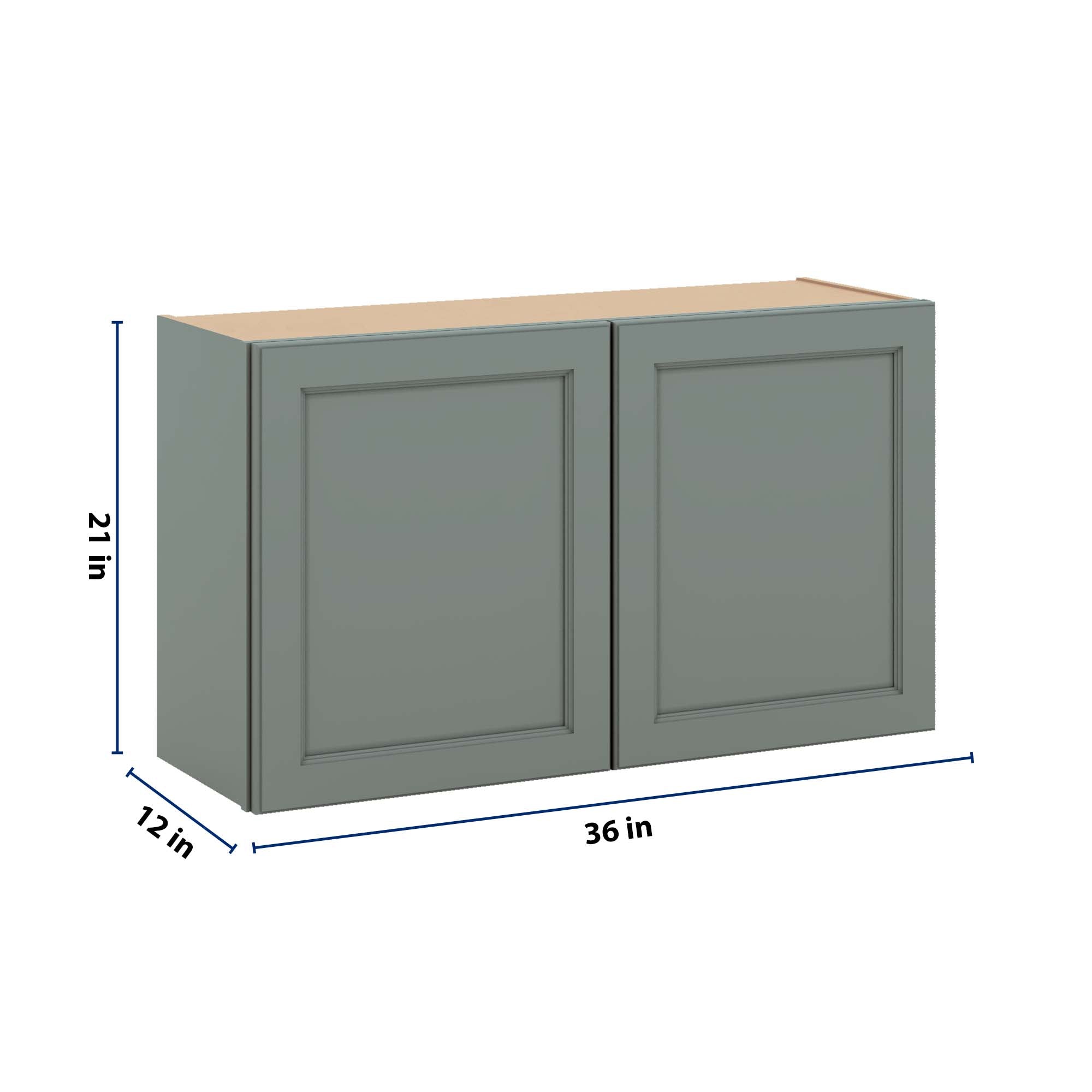 J&K Sage E3 Double Door Wall Cabinet - 36" W x 21" H