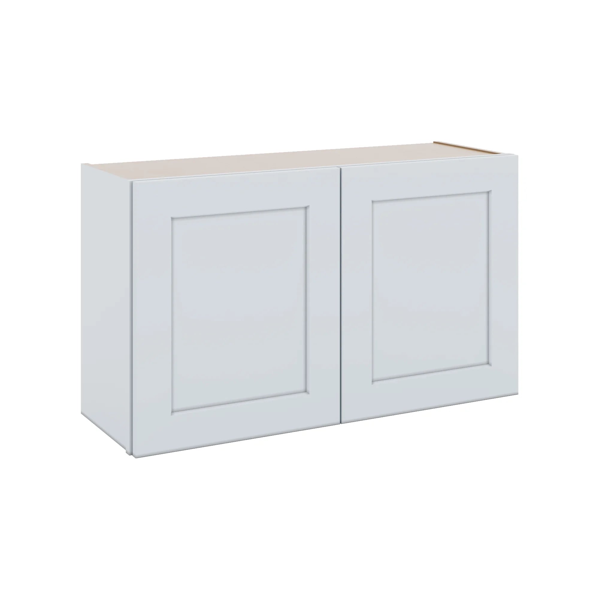 J&K White Shaker S8 Double Door Wall Cabinet - 36" W x 21" H