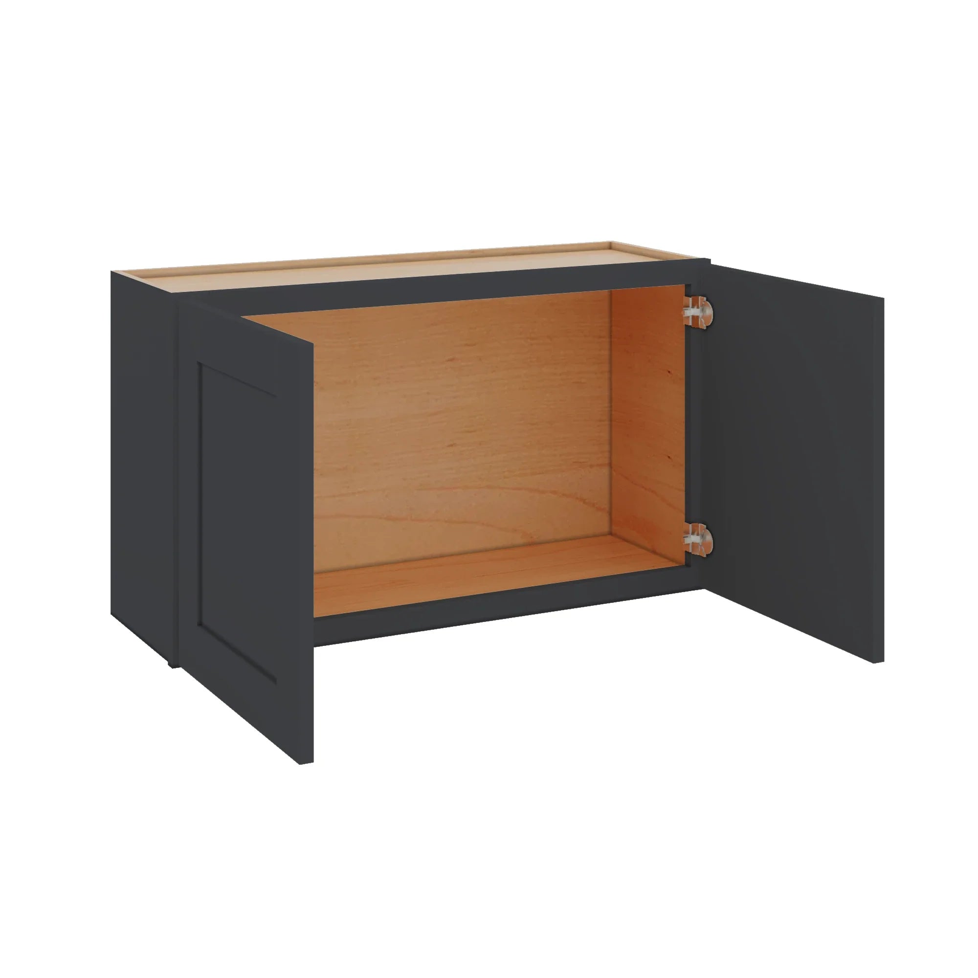 Modernform Cabinet Onyx Black Shaker 36" W X 21" H X 12" D Double Door Wall Cabinet