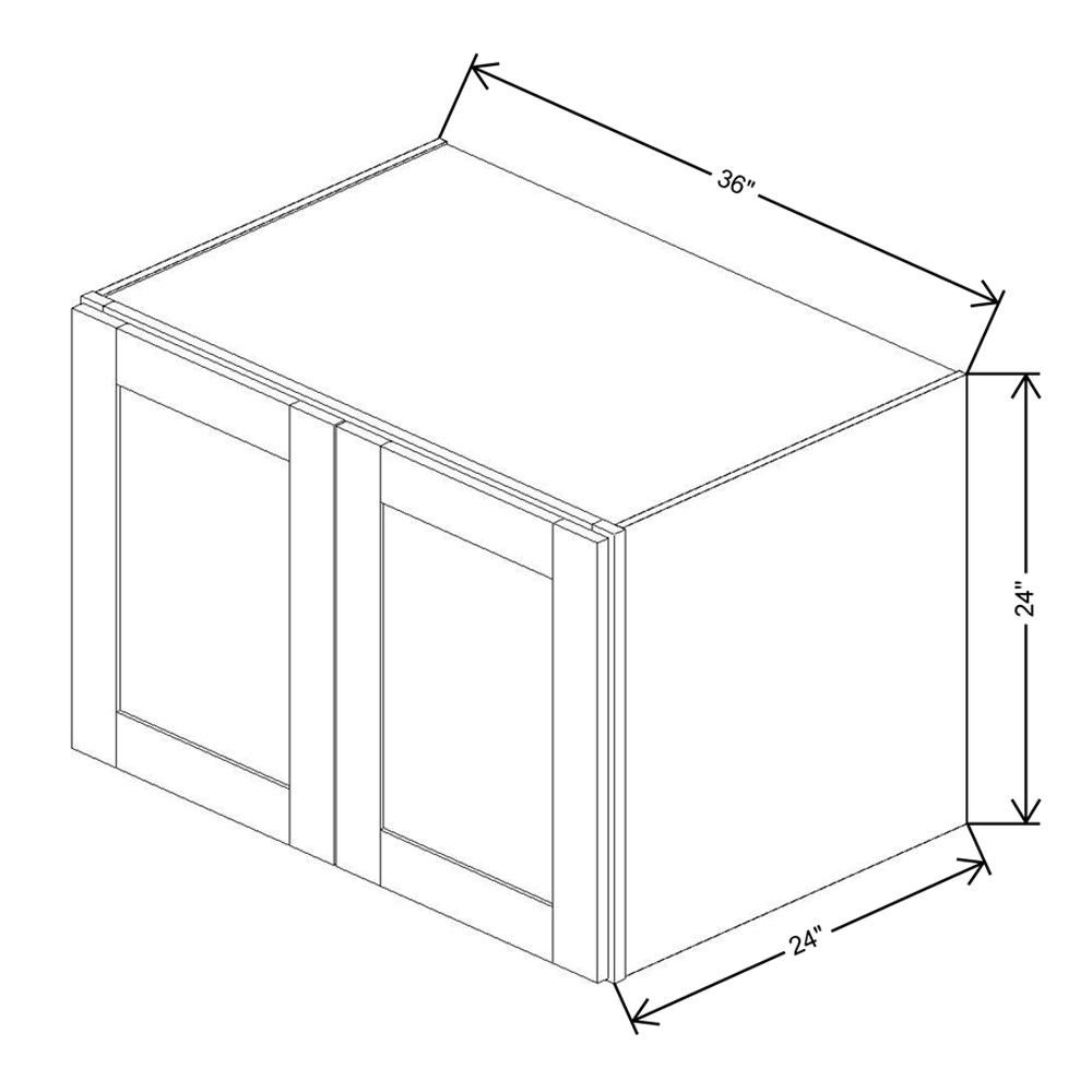 Fabuwood Quest Metro Java 36"W X 24"H X 24"Deep Wall