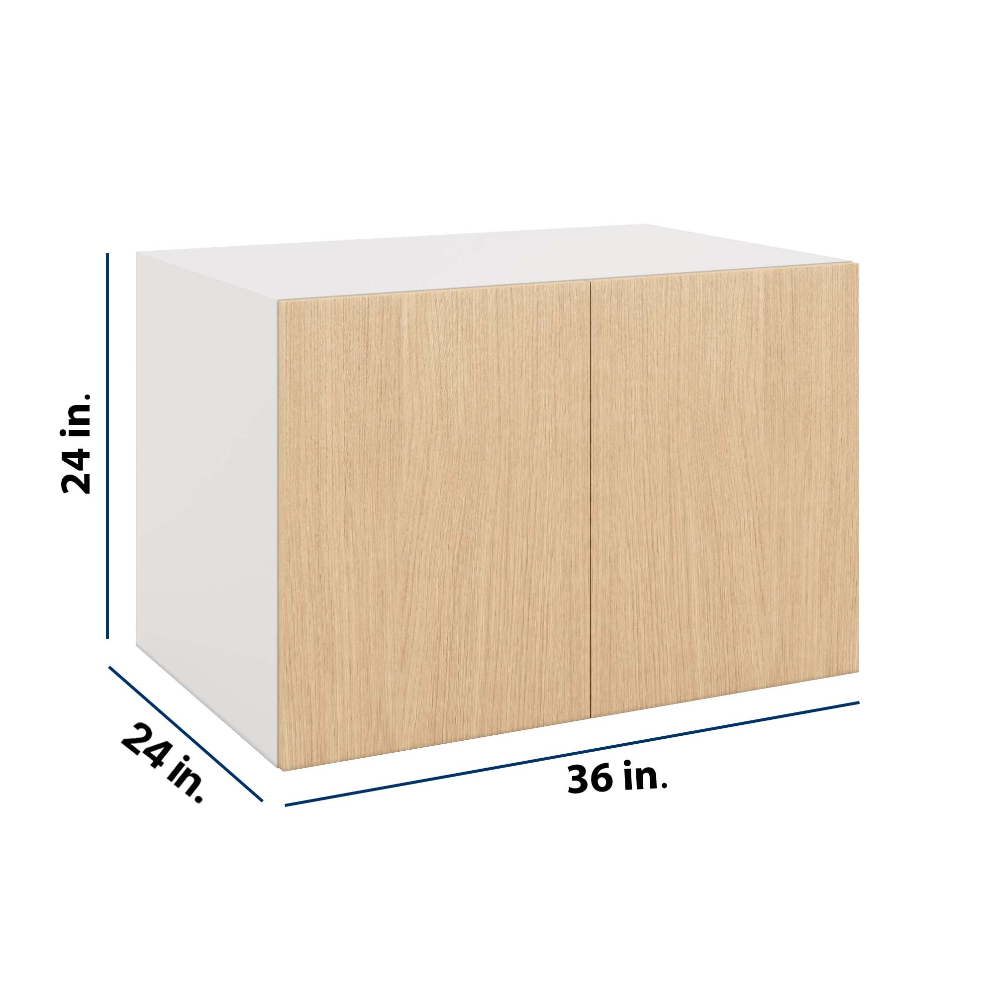 Modernform Cabinet Natural Oak 36" W X 24" H X 24" D Double Door Wall Cabinet