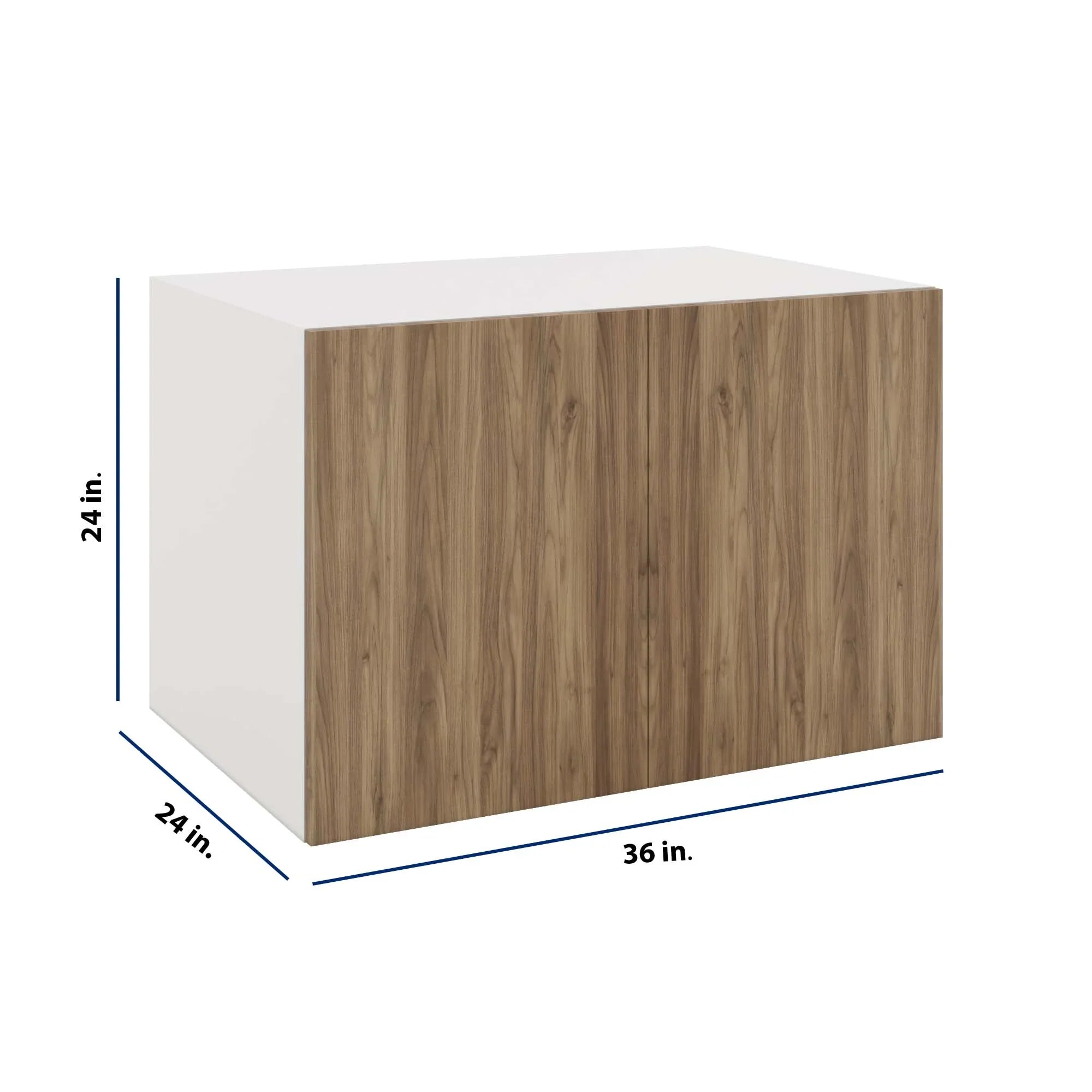 Modernform Cabinet Walnut 36" W X 24" H X 24" D Double Door Wall Cabinet