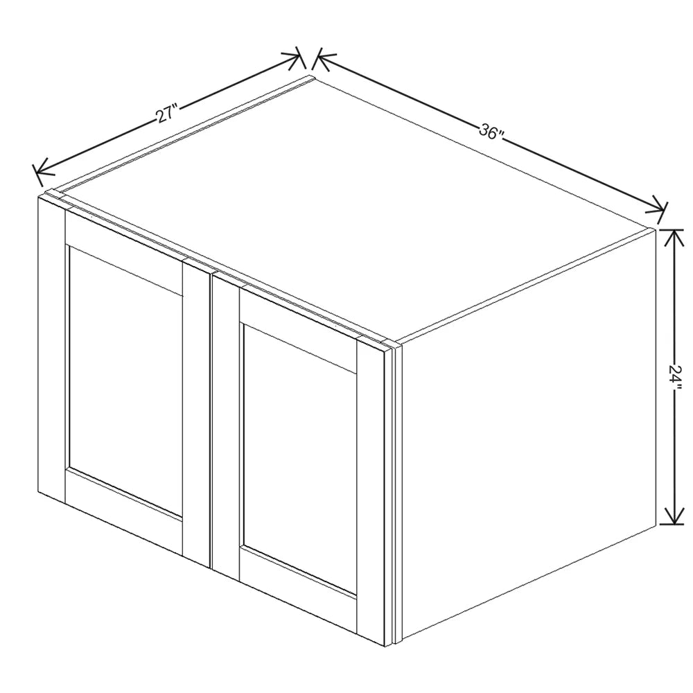 J&K Pure B5 Refrigerator Wall Cabinet - 36" W x 24" H x 27" D