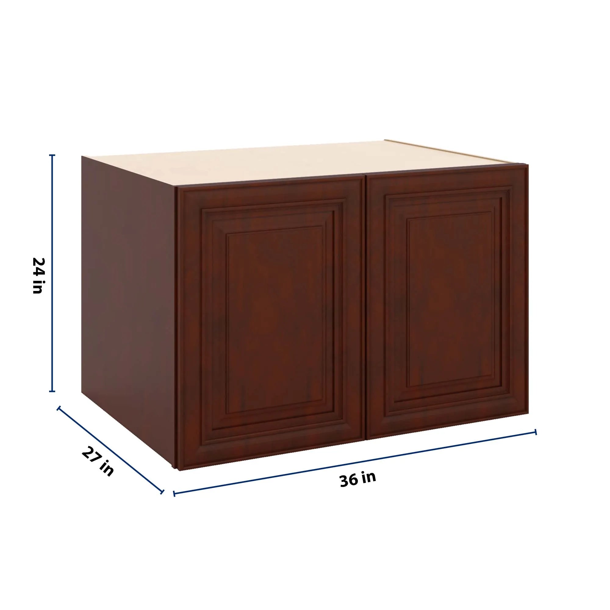 J&K Mahogany J5 Refrigerator Wall Cabinet - 36" W x 24" H x 27" D
