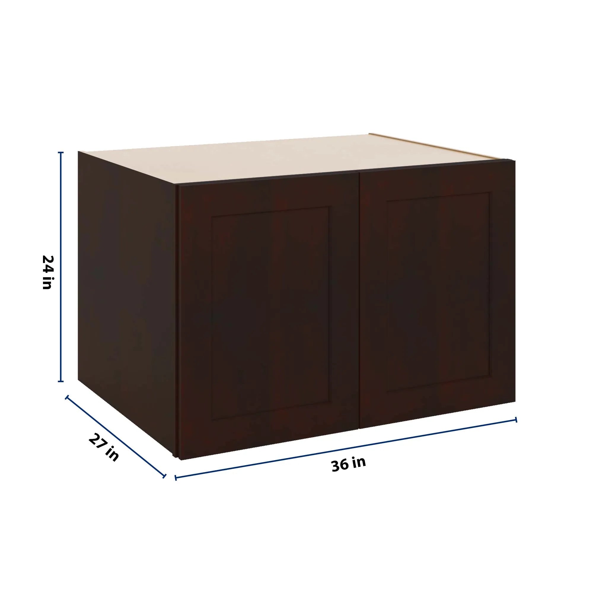 J&K Java Coffee S1 Refrigerator Wall Cabinet - 36" W x 24" H x 27" D