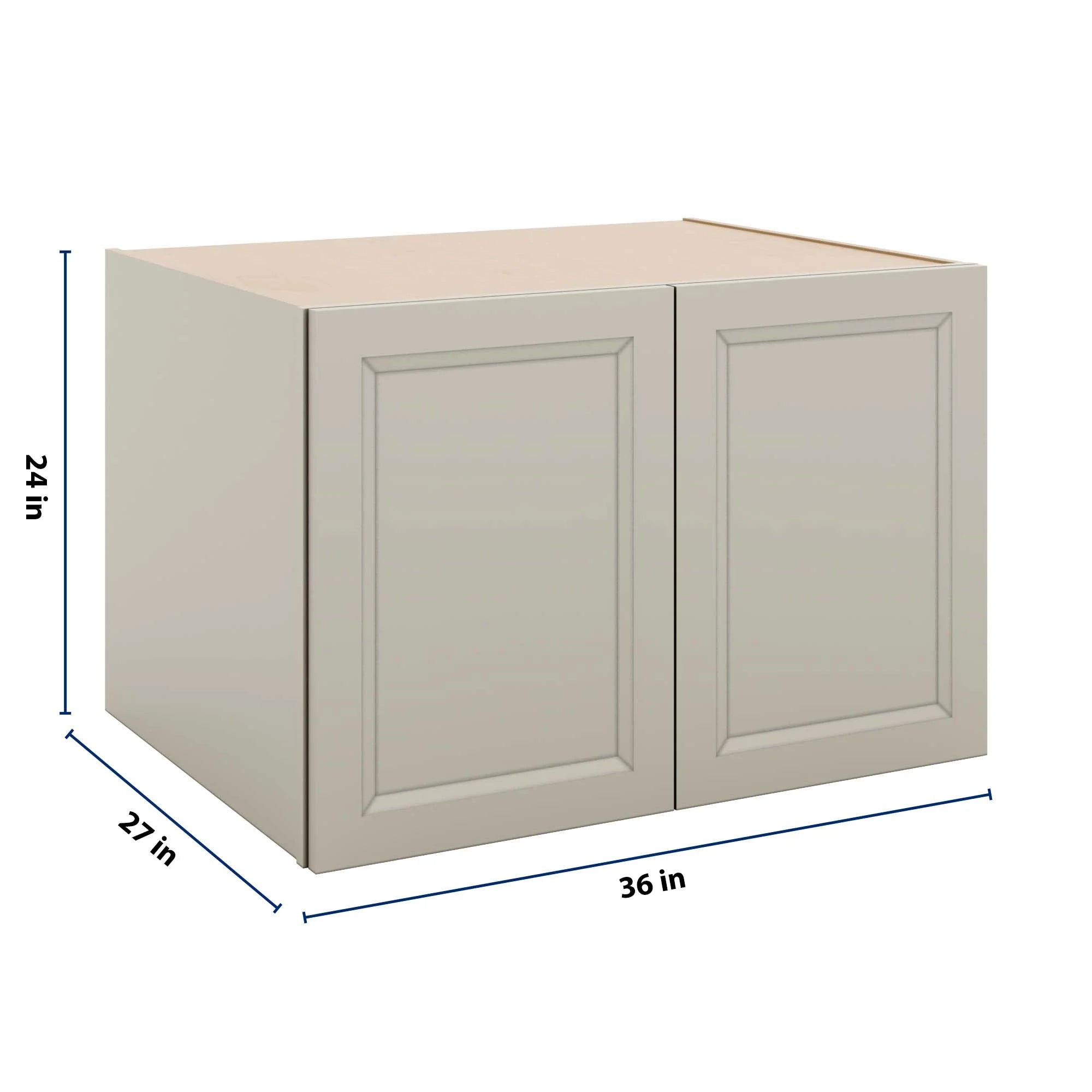 J&K Pebble B6 Refrigerator Wall Cabinet - 36" W x 24" H x 27" D