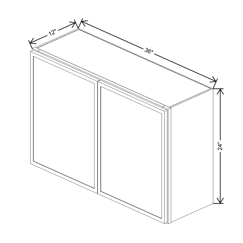 Cubitac Imperial Madison Dusk 36"W X 24"H Wall Cabinet