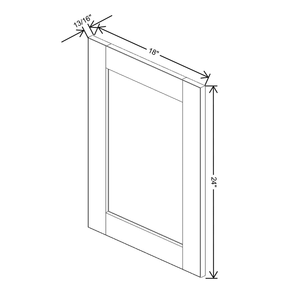 J&K Chocolate Glazed M01 Dummy Door Panel 18" W x 24" H