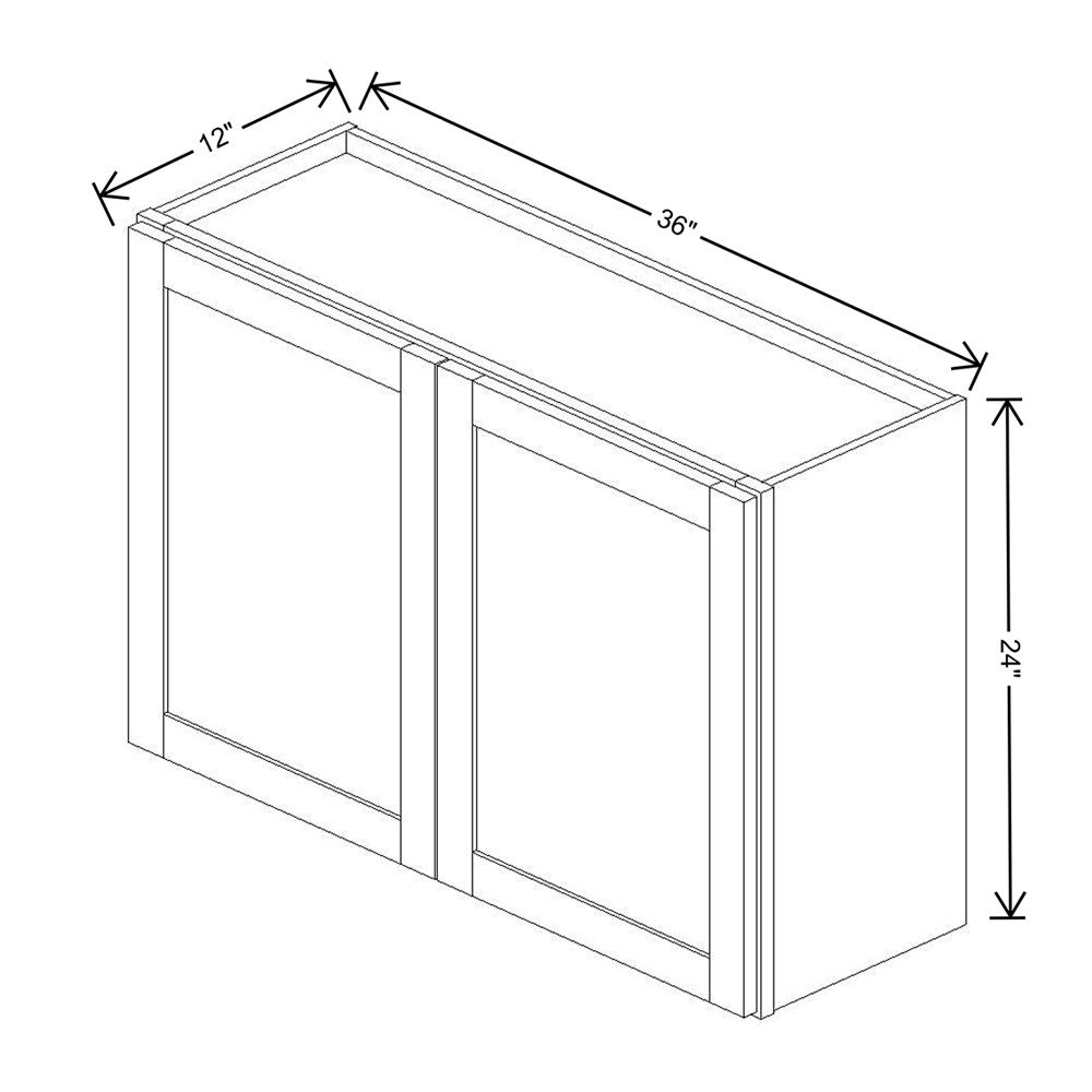 Wolf Classic Grantley White Paint 36"W X 24"H Wall Cabinet