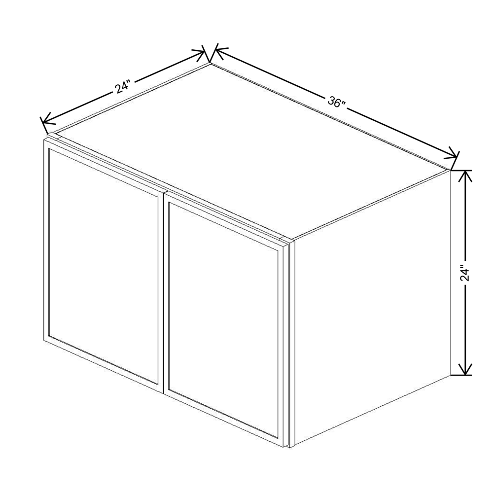 Cubitac Basic Oxford Latte 36"W X 24"H X 24"D Wall Deep Cabinet