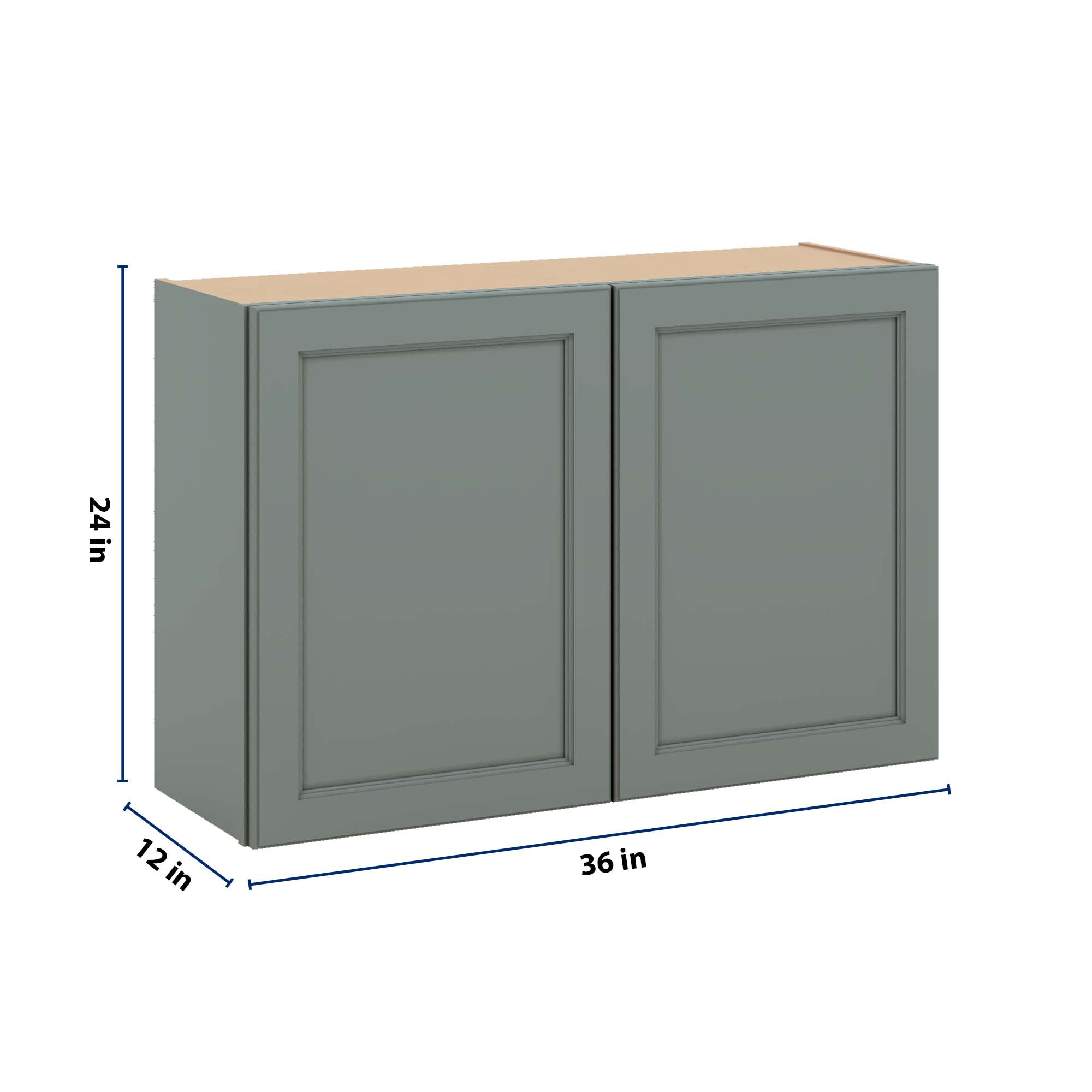J&K Sage E3 Double Door Wall Cabinet - 36" W x 24" H
