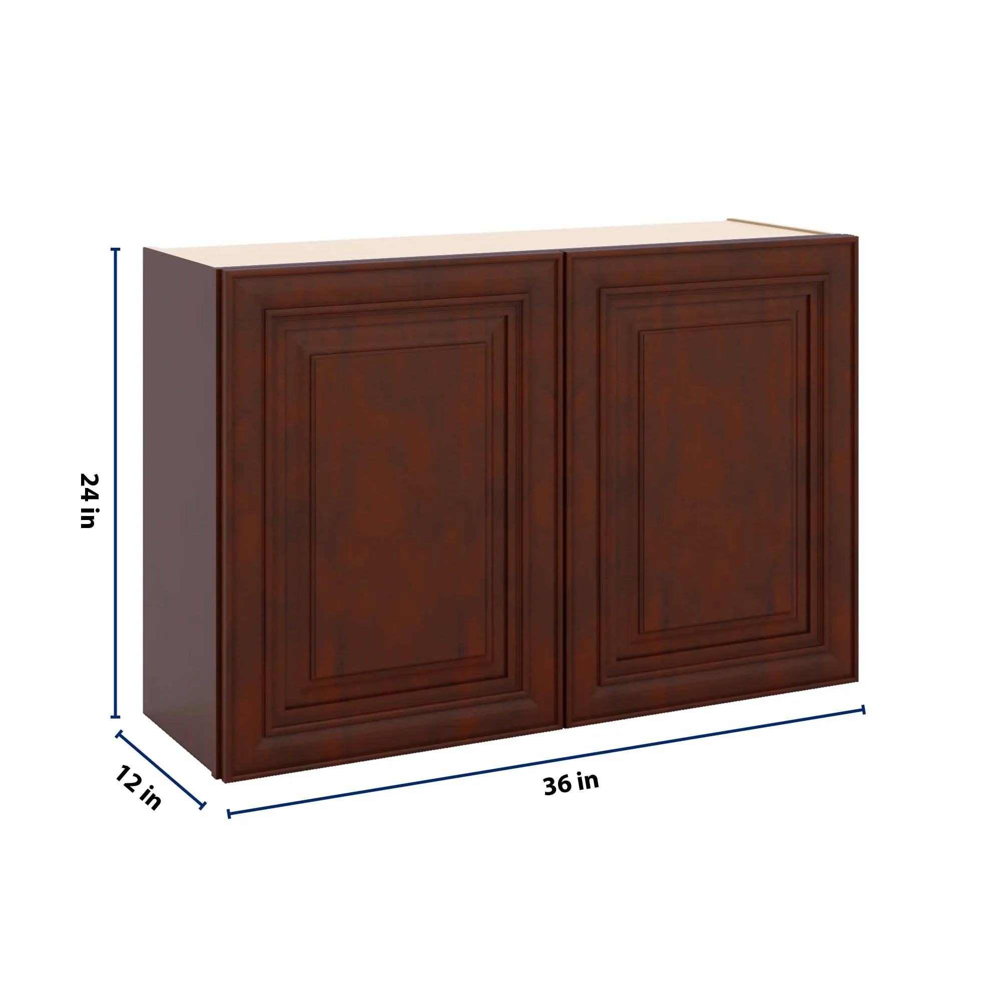 J&K Mahogany J5 Double Door Wall Cabinet - 36" W x 24" H