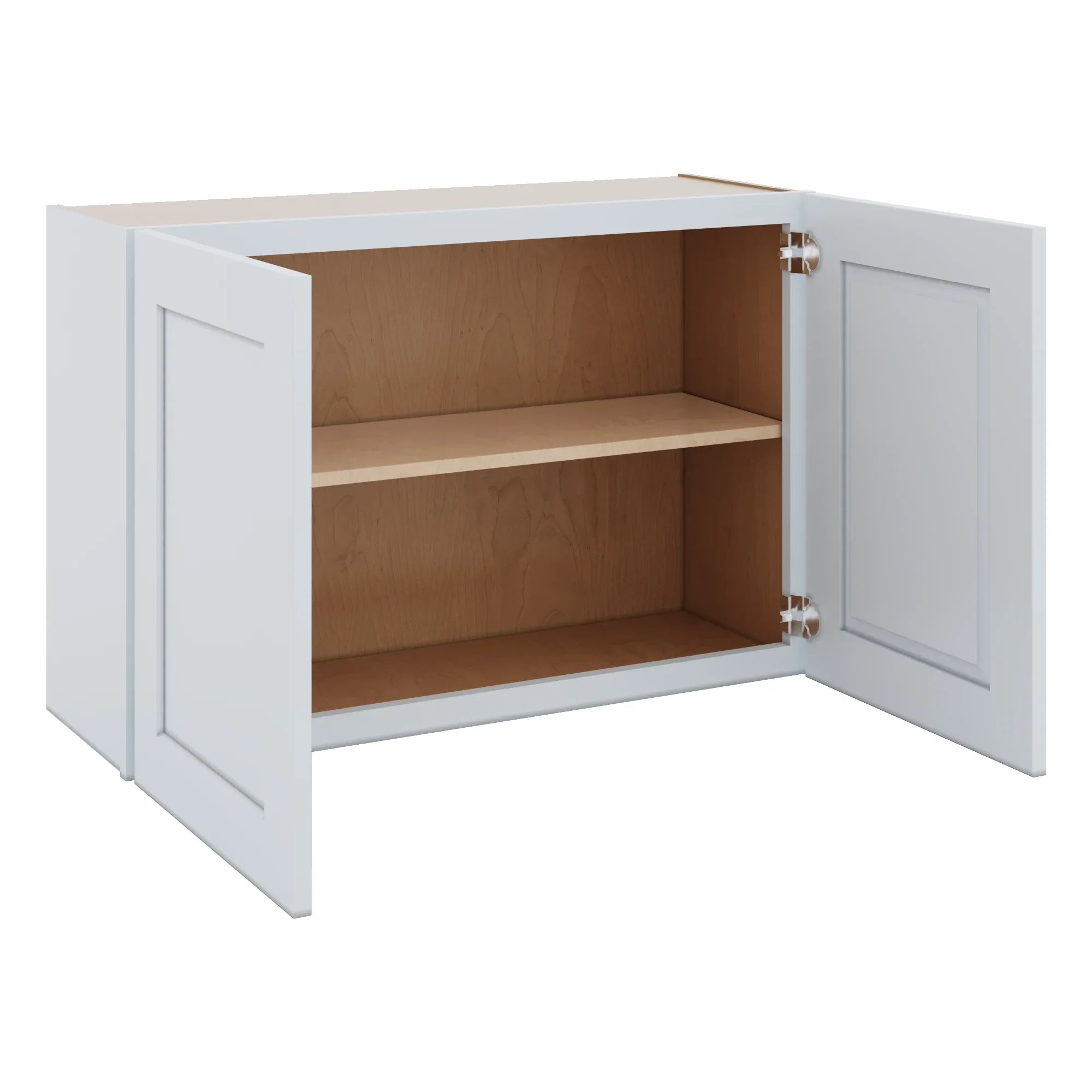 J&K White Shaker S8 Double Door Wall Cabinet   36" W x 24" H