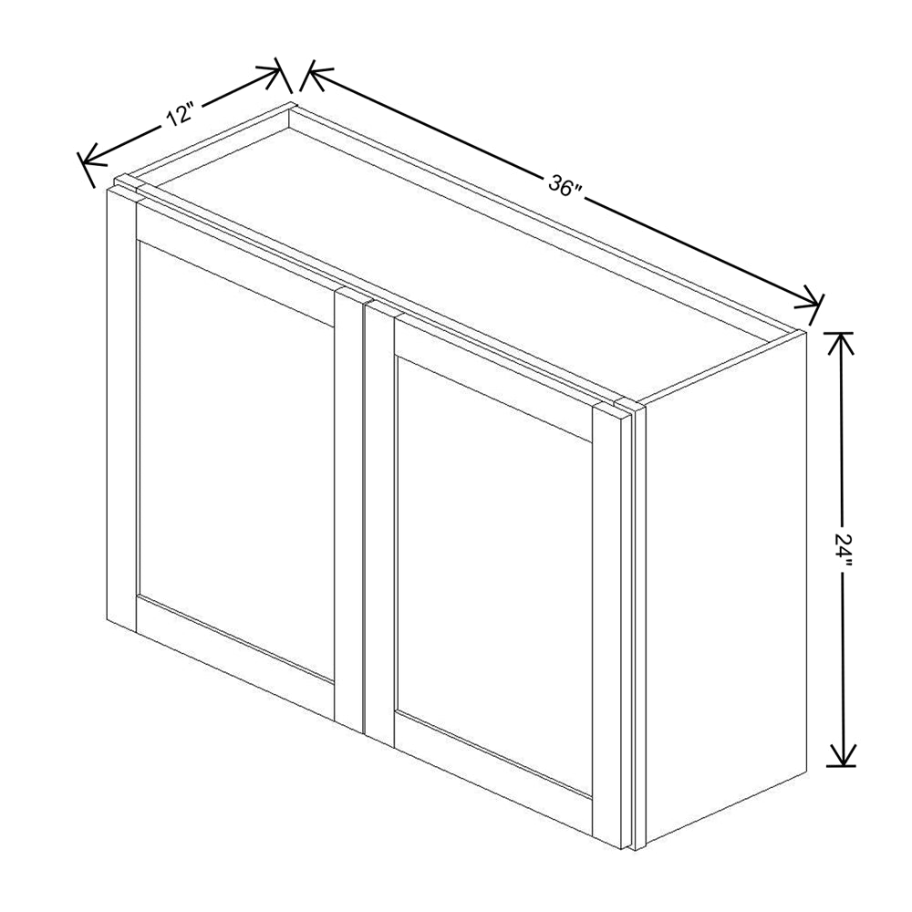 Wolf Classic Grove White Paint 36"W X 24"H Wall Cabinet