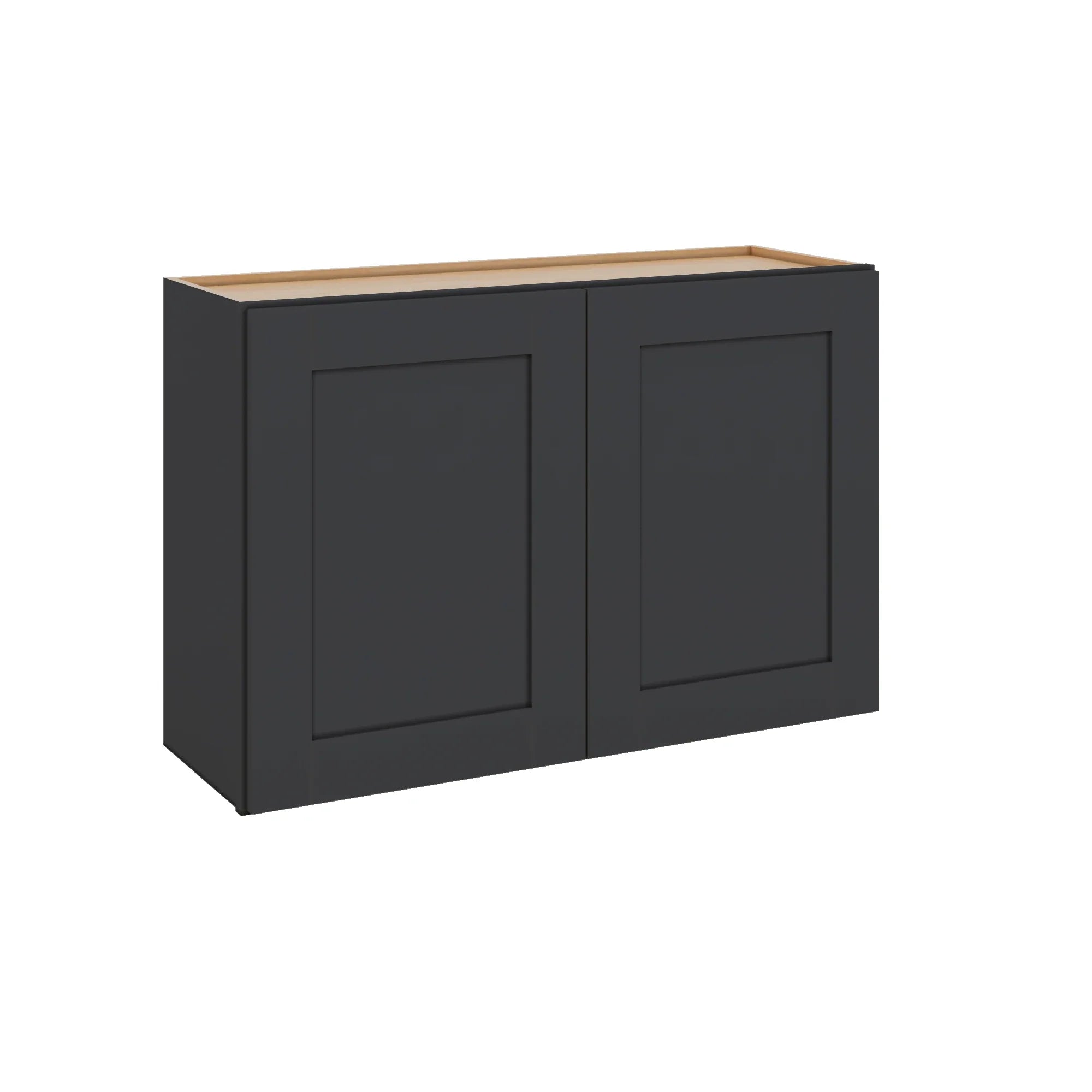 Modernform Cabinet Onyx Black Shaker 36" W X 24" H X 12" D Double Door Wall Cabinet