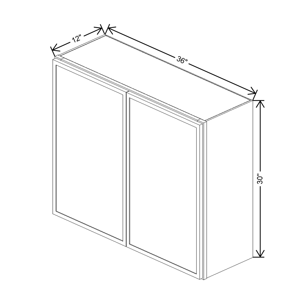 Cubitac Imperial Madison Dusk 36"W X 30"H Wall Cabinet