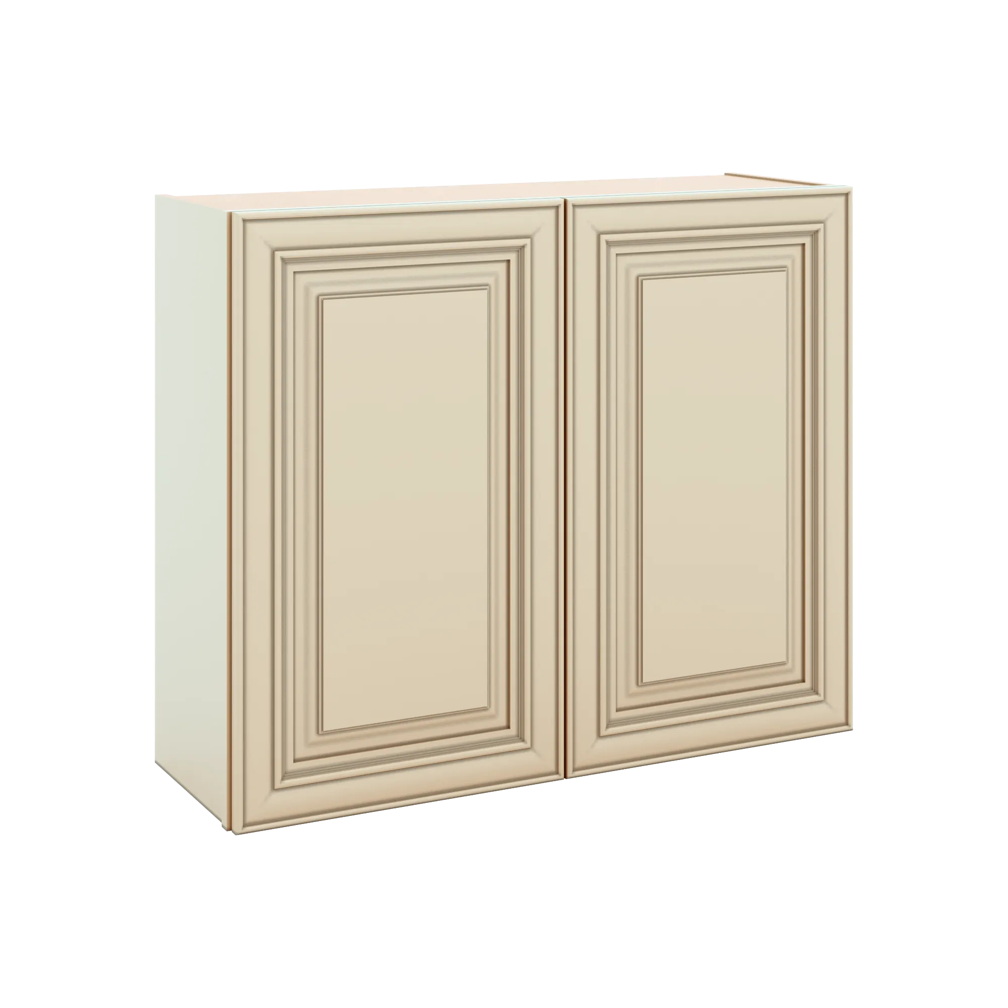 J&K Creme Glazed A7 Double Door Wall Cabinet - 36" W x 30" H