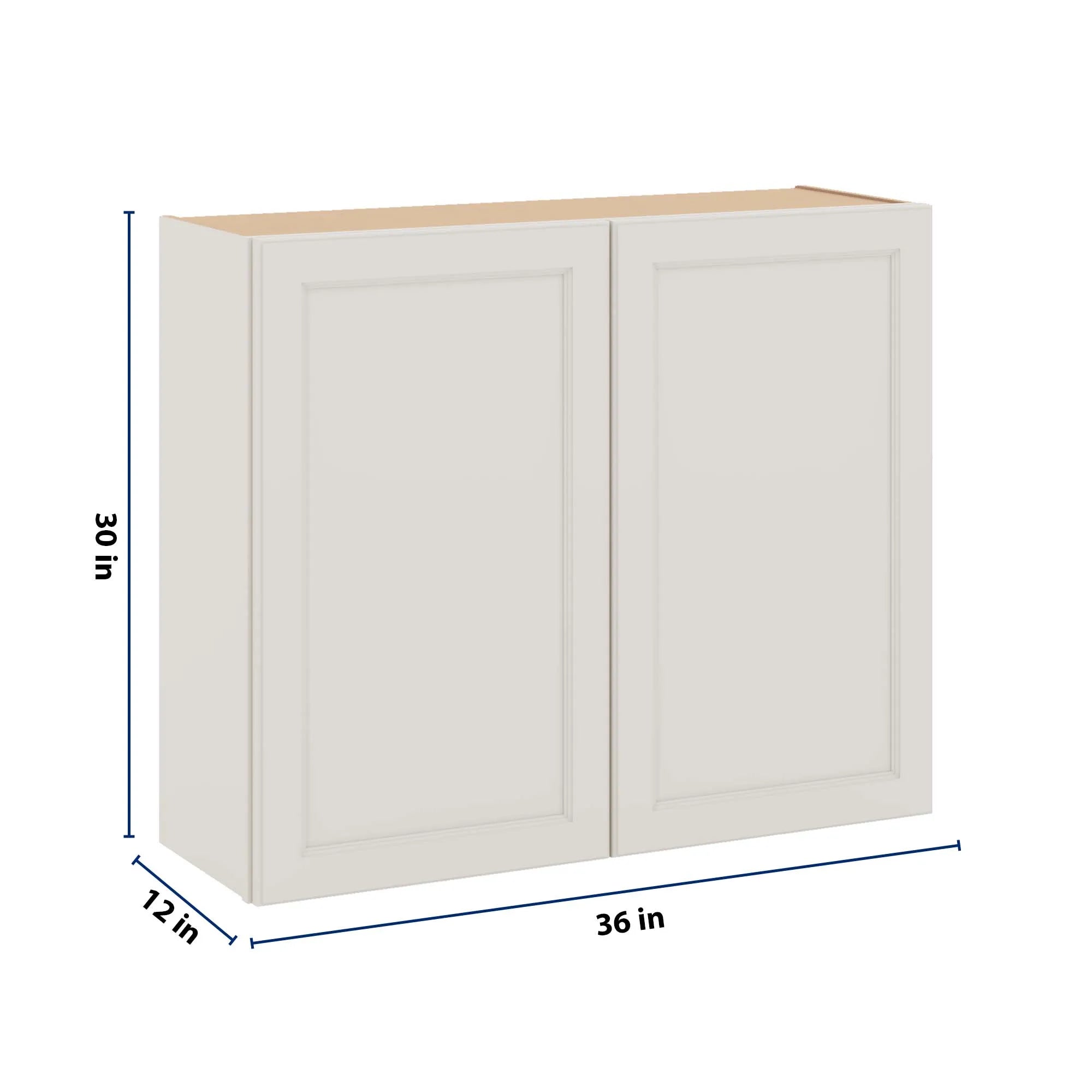 J&K Dove E1 Double Door Wall Cabinet - 36" W x 30" H