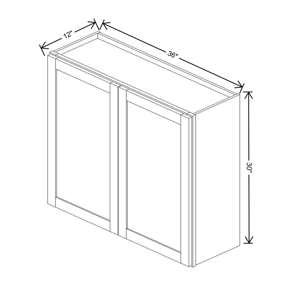 Wolf Classic Dartmouth Stonybrook Paint 36"W X 30"H Wall Cabinet