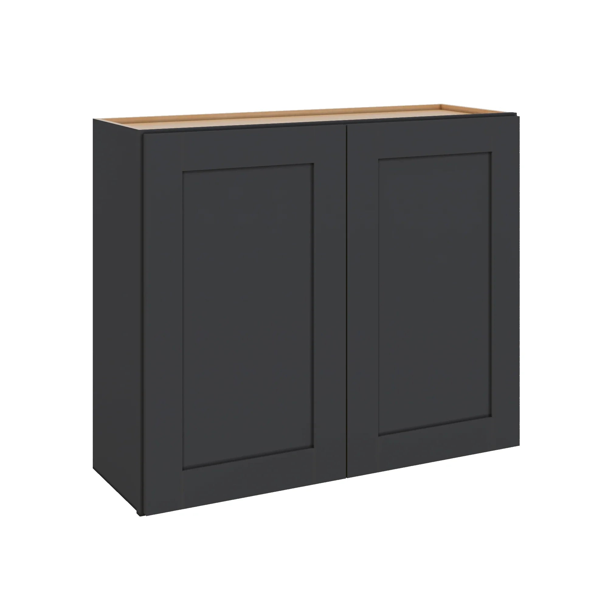 Modernform Cabinet Onyx Black Shaker 36" W X 30" H X 12" D Double Door Wall Cabinet
