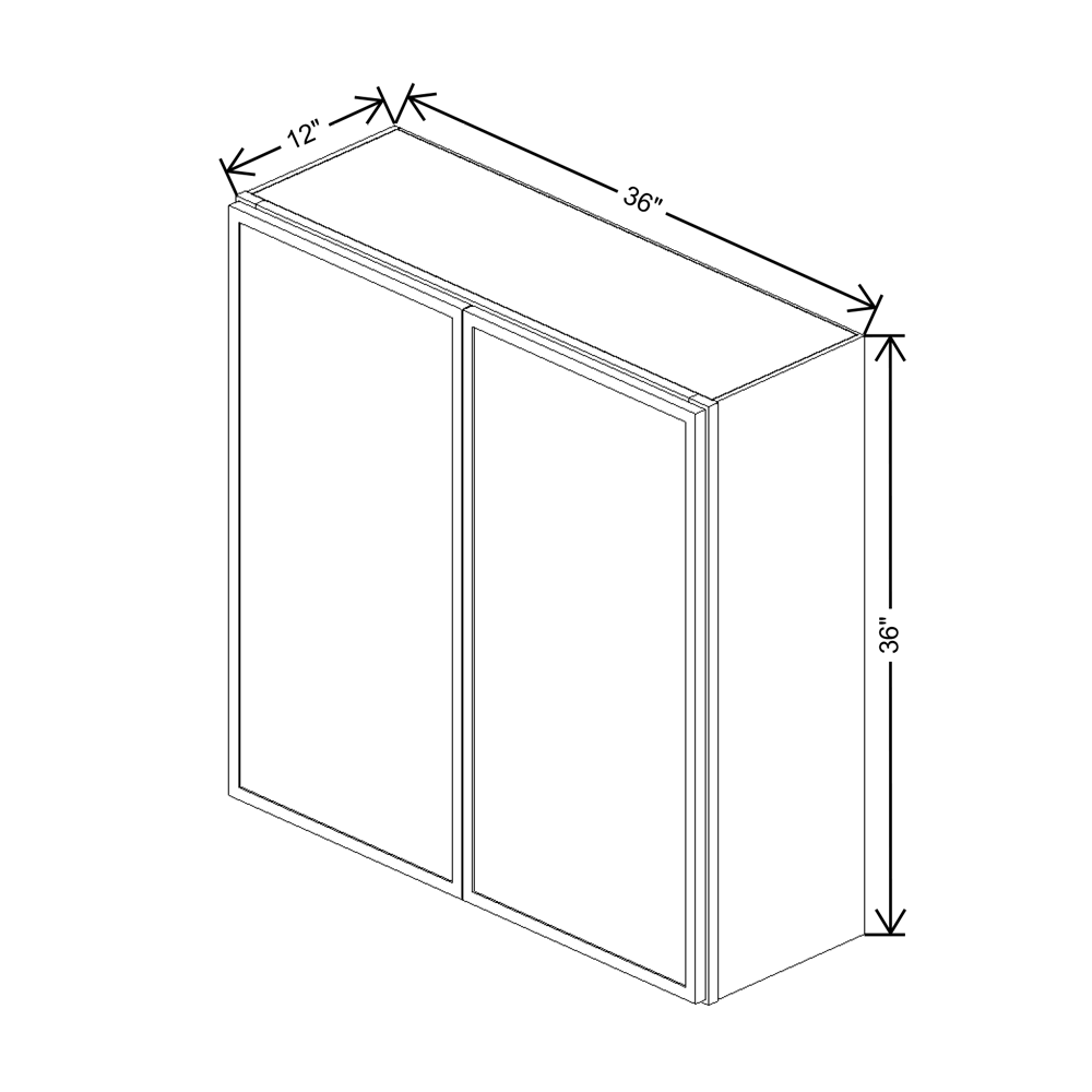 Cubitac Imperial Artisan Moss 36"W X 36"H Wall Cabinet