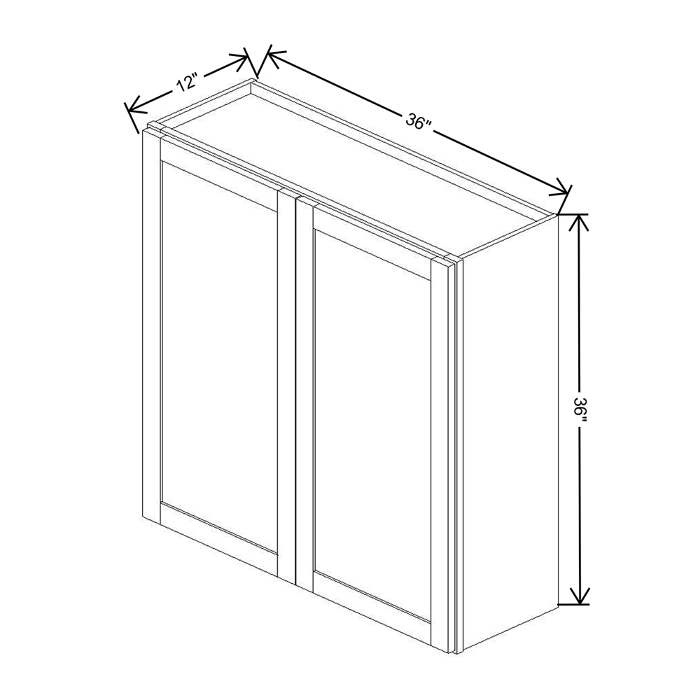 Wolf Classic Dartmouth 5-piece Biscayne Paint 36"W X 36"H Wall Cabinet