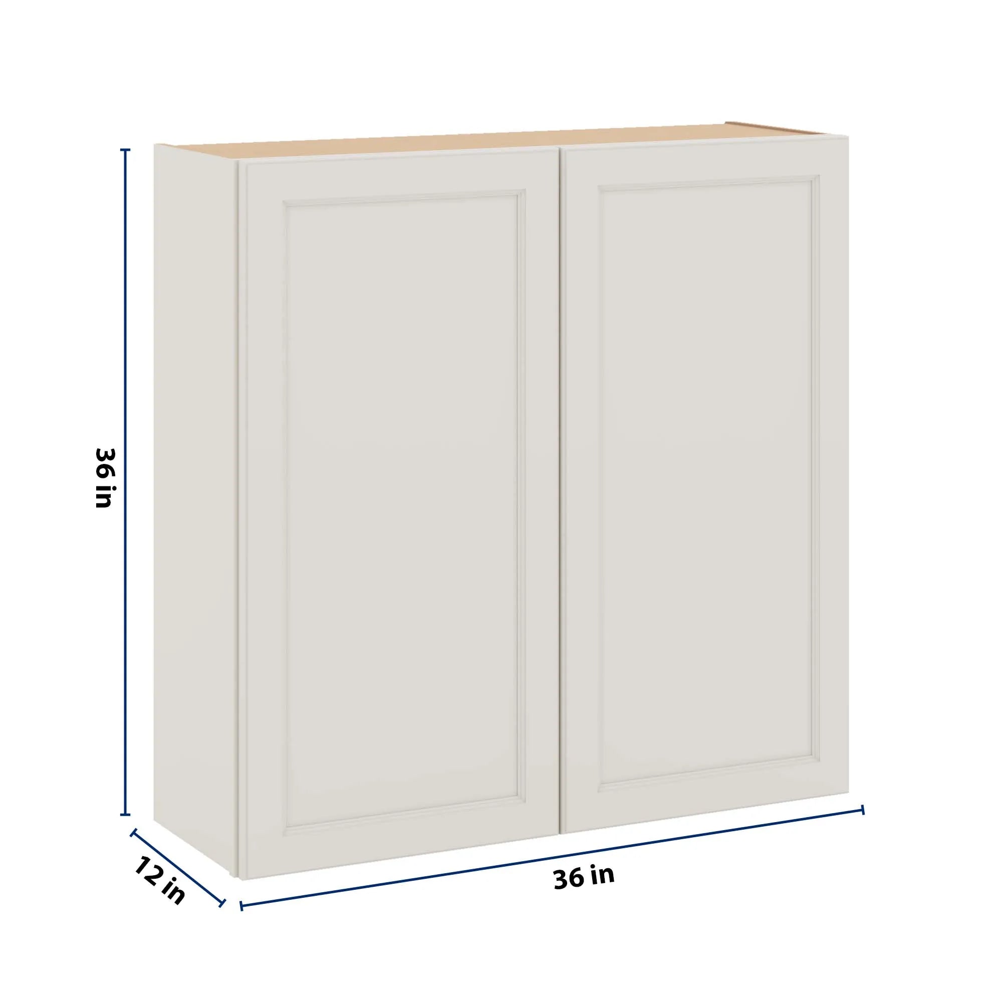 J&K Dove E1 Double Door Wall Cabinet - 36" W x 36" H