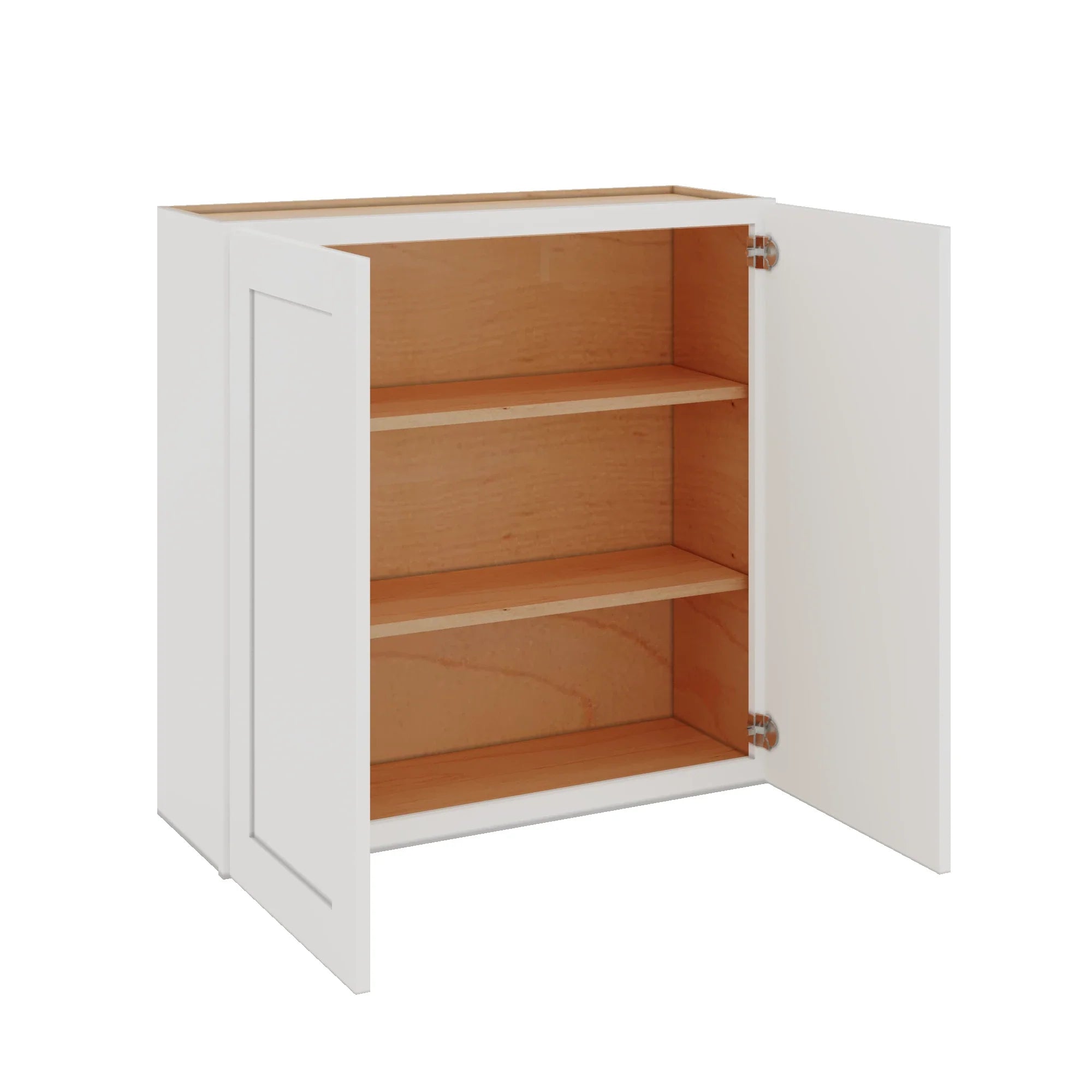Modernform Cabinet White Shaker 36" W X 36" H X 12" D Double Door Wall Cabinet