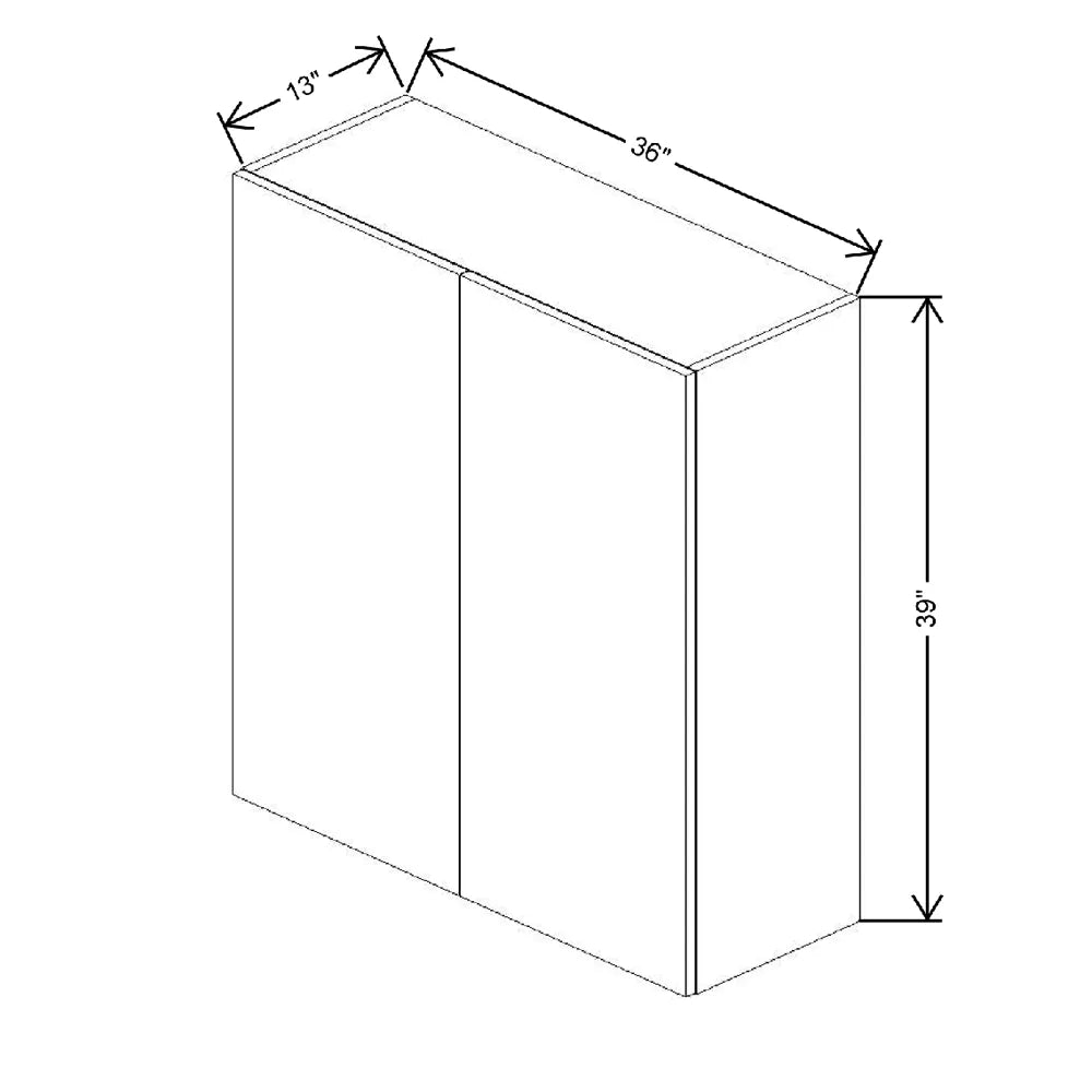 Fabuwood Illume Tuscany Olmo 3 36" W X 39" H X 12" D  Single Door Wall Cabinet
