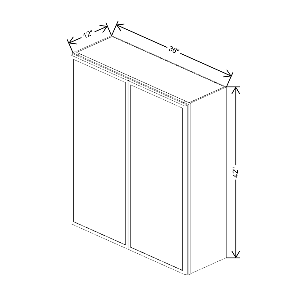 Cubitac Imperial Bergen Latte 36"W X 42"H Wall Cabinet