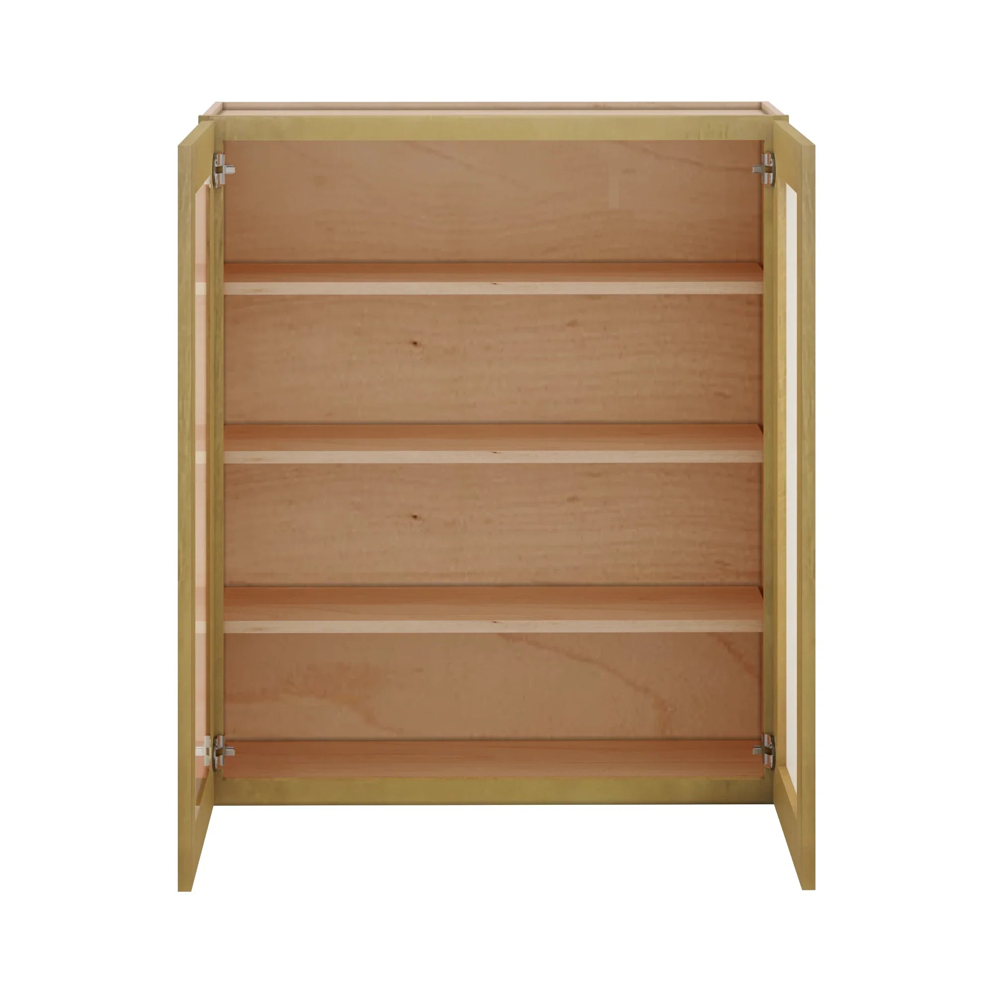 Modernform Cabinet Natural Shaker 36" W X 42" H X 12" D Double Glass Door Wall Cabinet