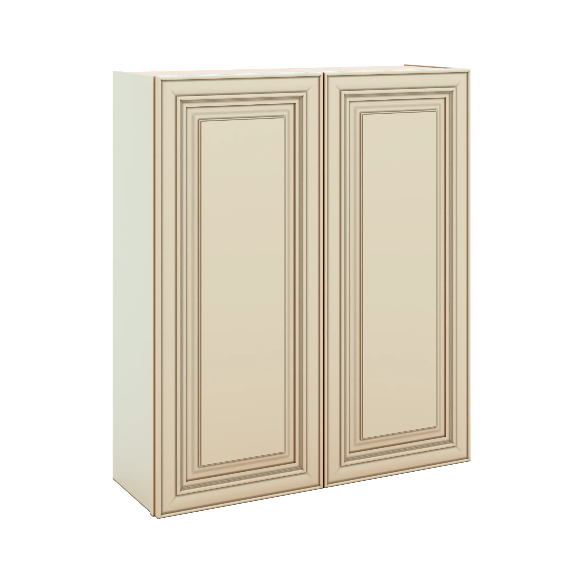 J&K Creme Glazed A7 Double Door Wall Cabinet - 36" W x 42" H