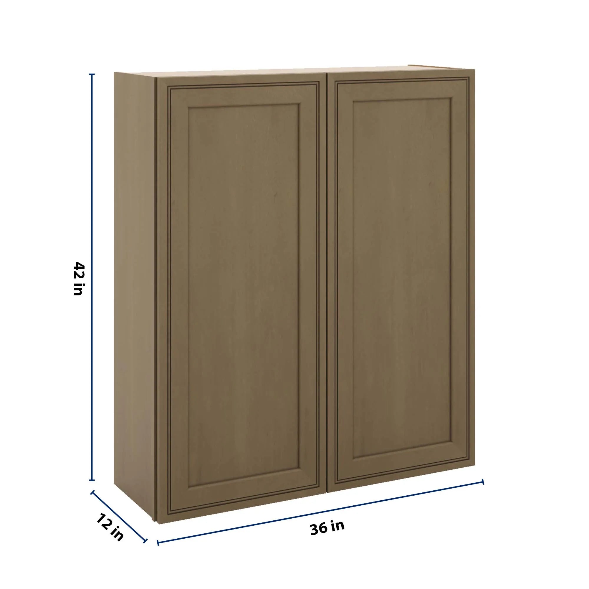 J&K Hazel H8 Double Door Wall Cabinet - 36" W x 42" H